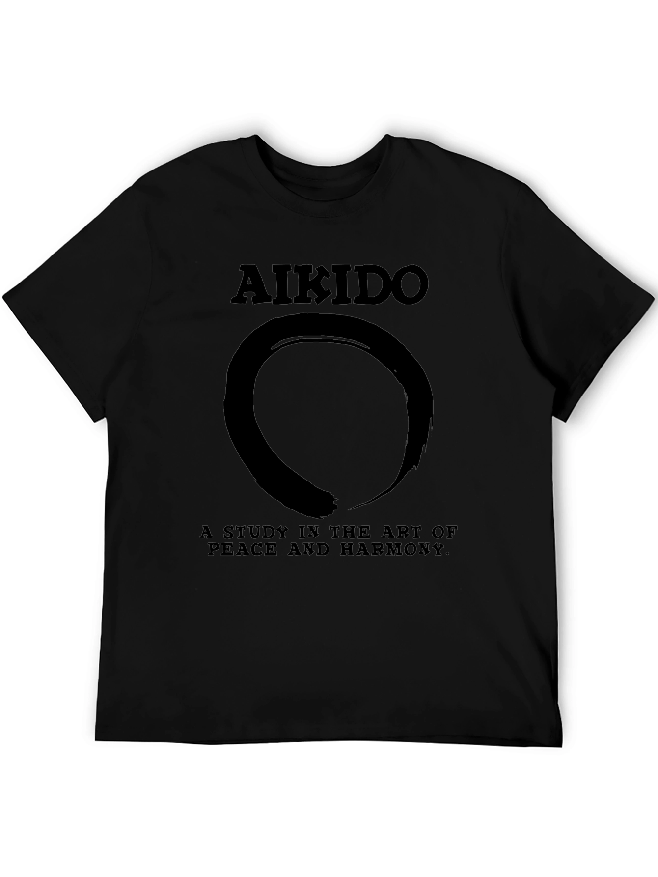 Aikido Zen Circle Black T-Shirt