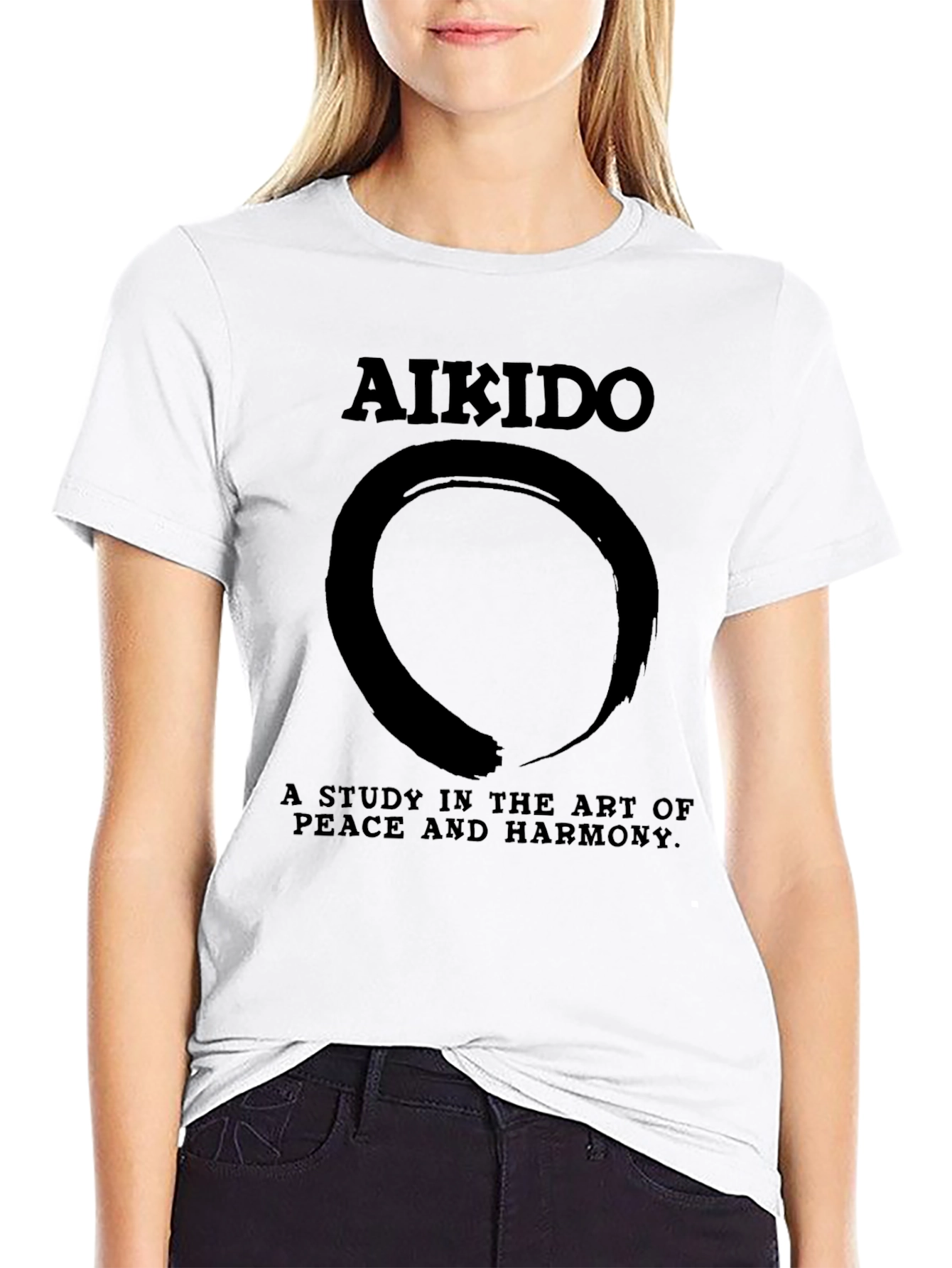 Aikido Zen Circle Black T-Shirt