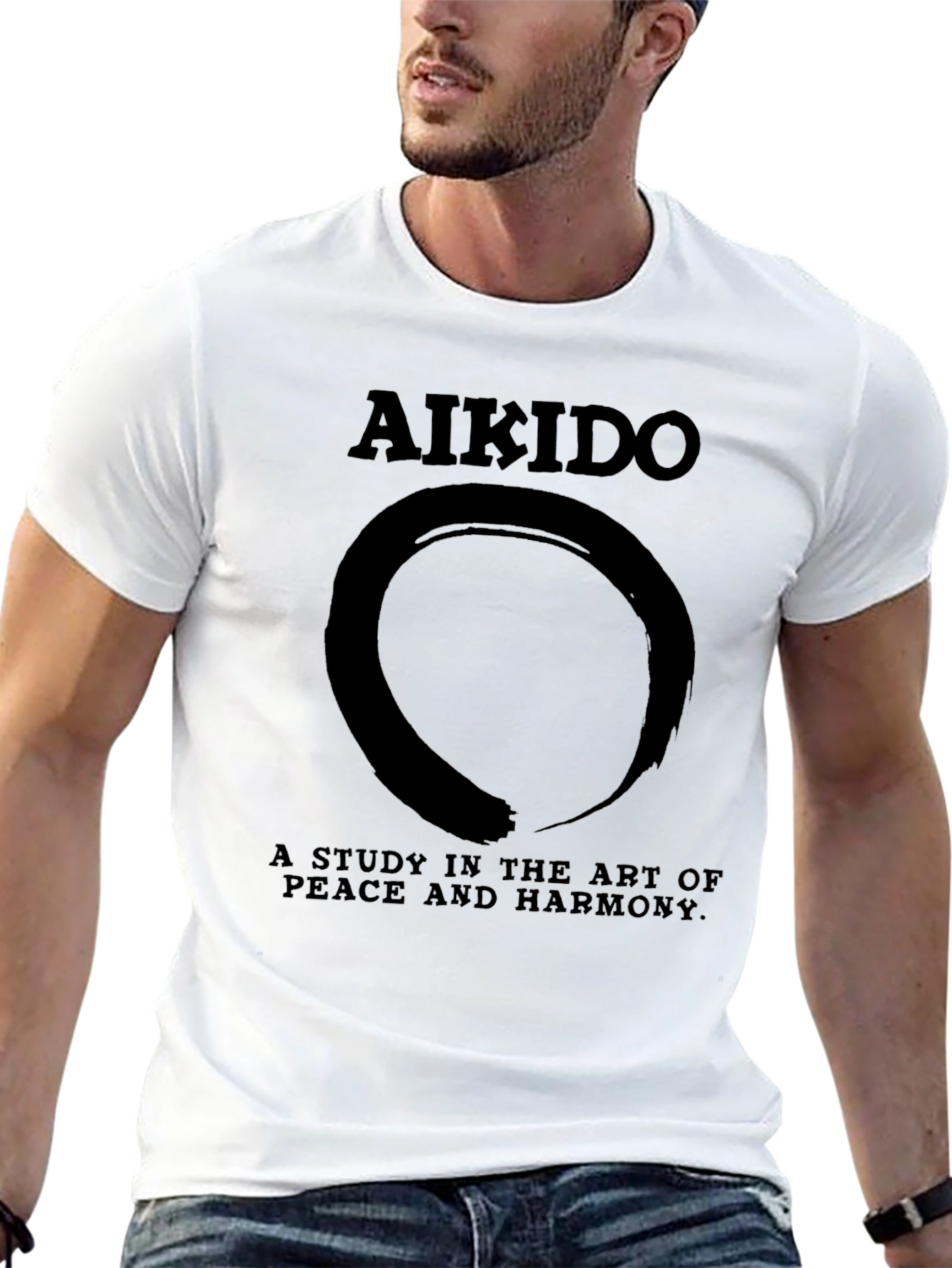 Aikido Zen Circle Black T-Shirt