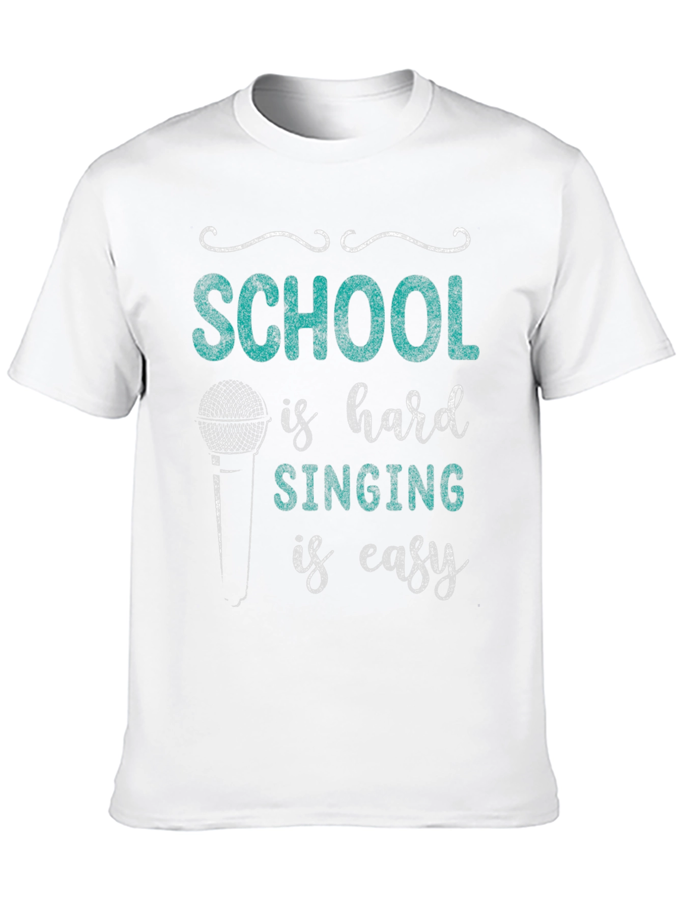 School is Hard Singing is Easy Black Graphic Tee