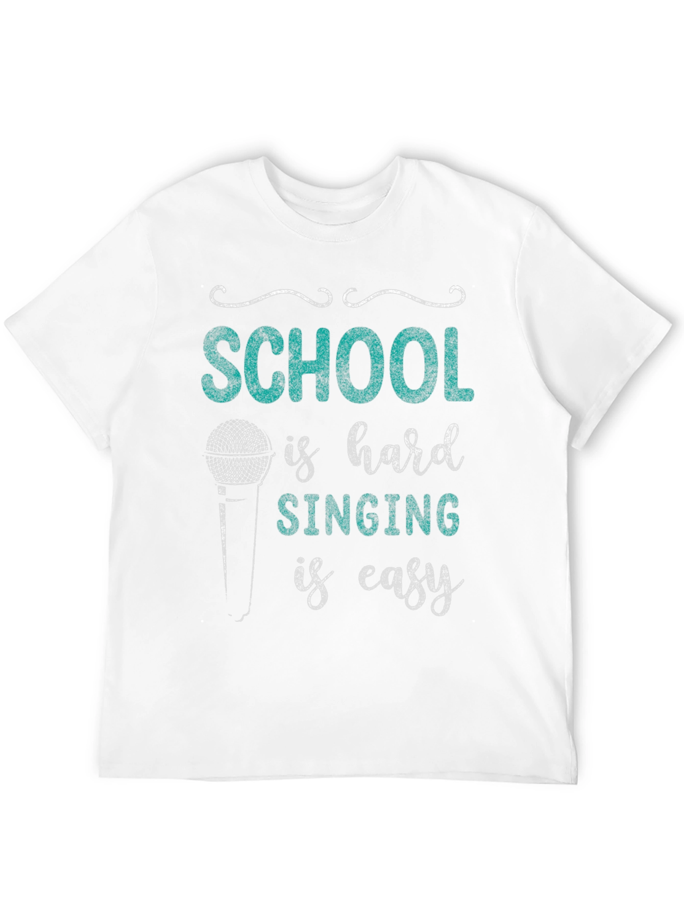 School is Hard Singing is Easy Black Graphic Tee