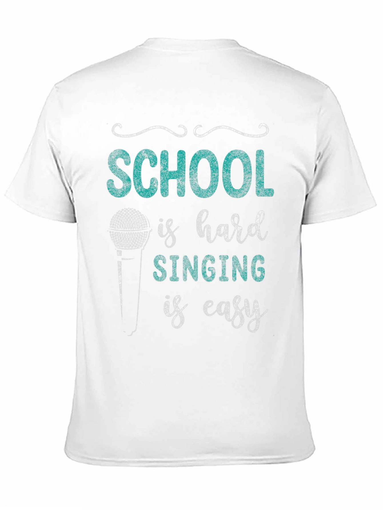 School is Hard Singing is Easy Black Graphic Tee