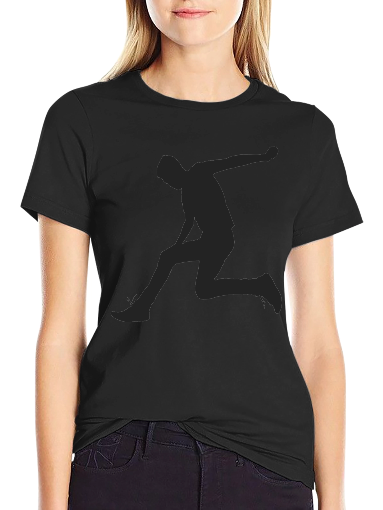 Silhouette Jumper Graphic Tee - Mens Black T-Shirt