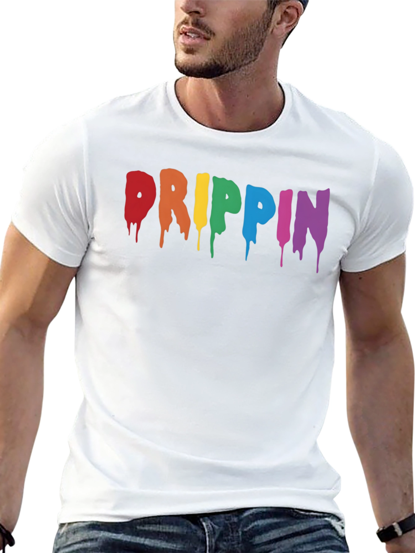 Drippin Rainbow Graphic T-Shirt