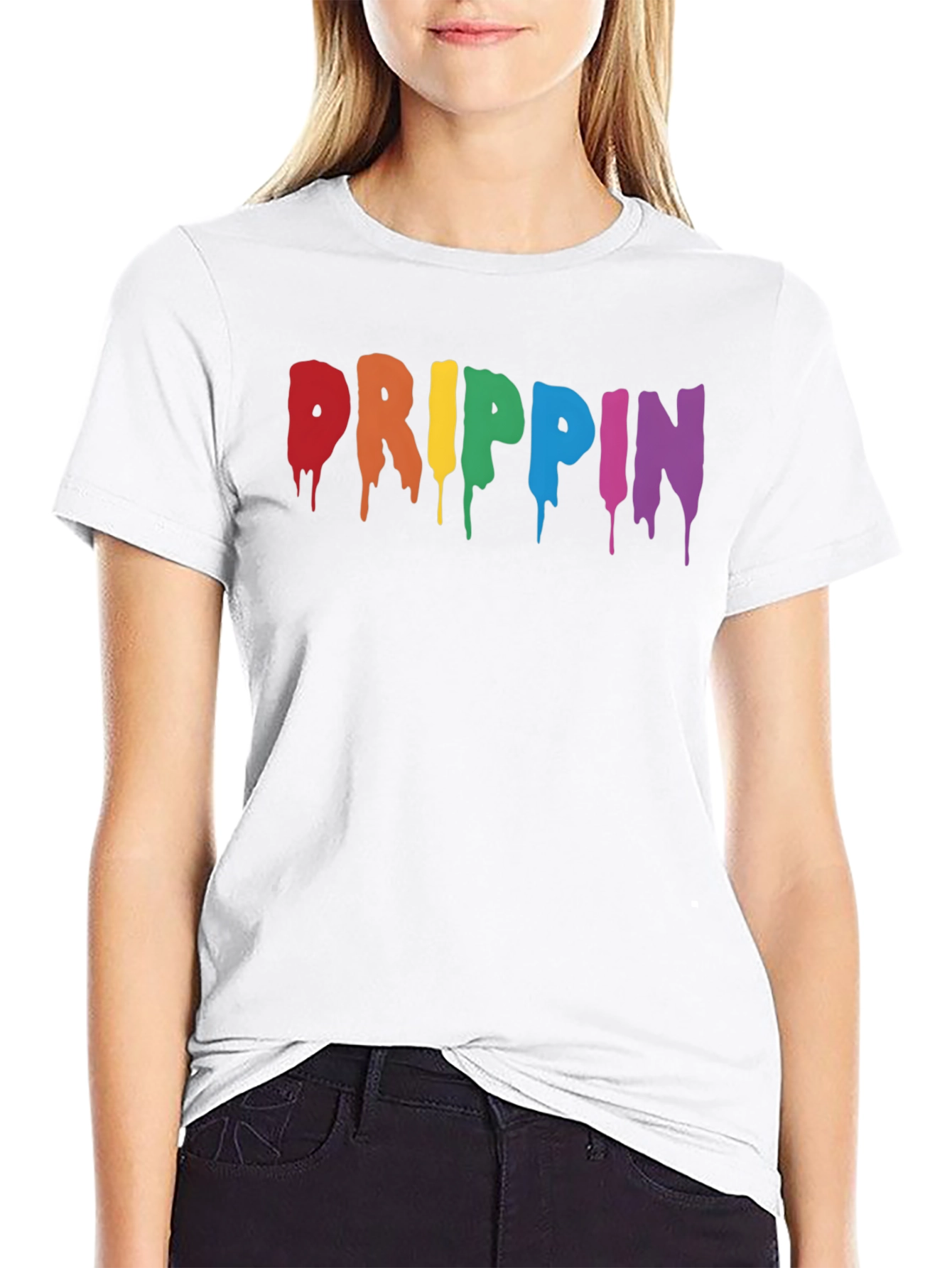Drippin Rainbow Graphic T-Shirt