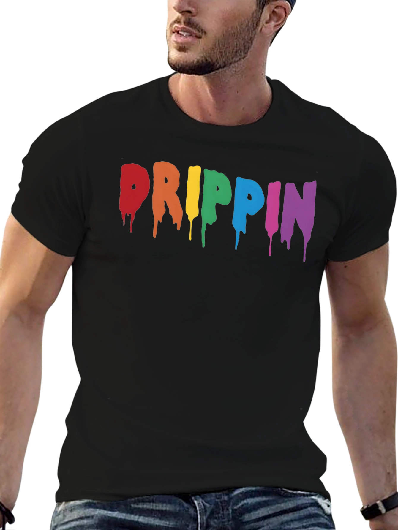 Drippin Rainbow Graphic T-Shirt