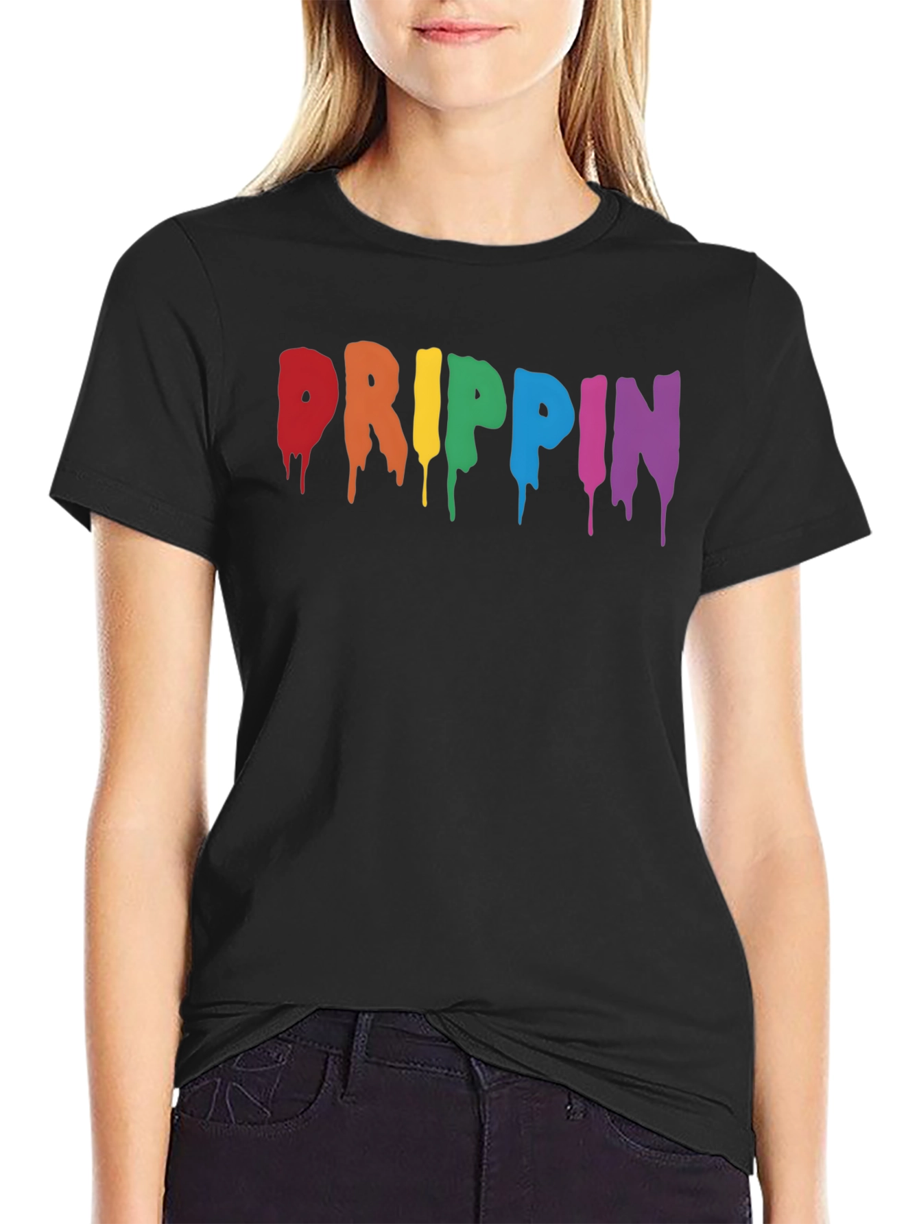 Drippin Rainbow Graphic T-Shirt