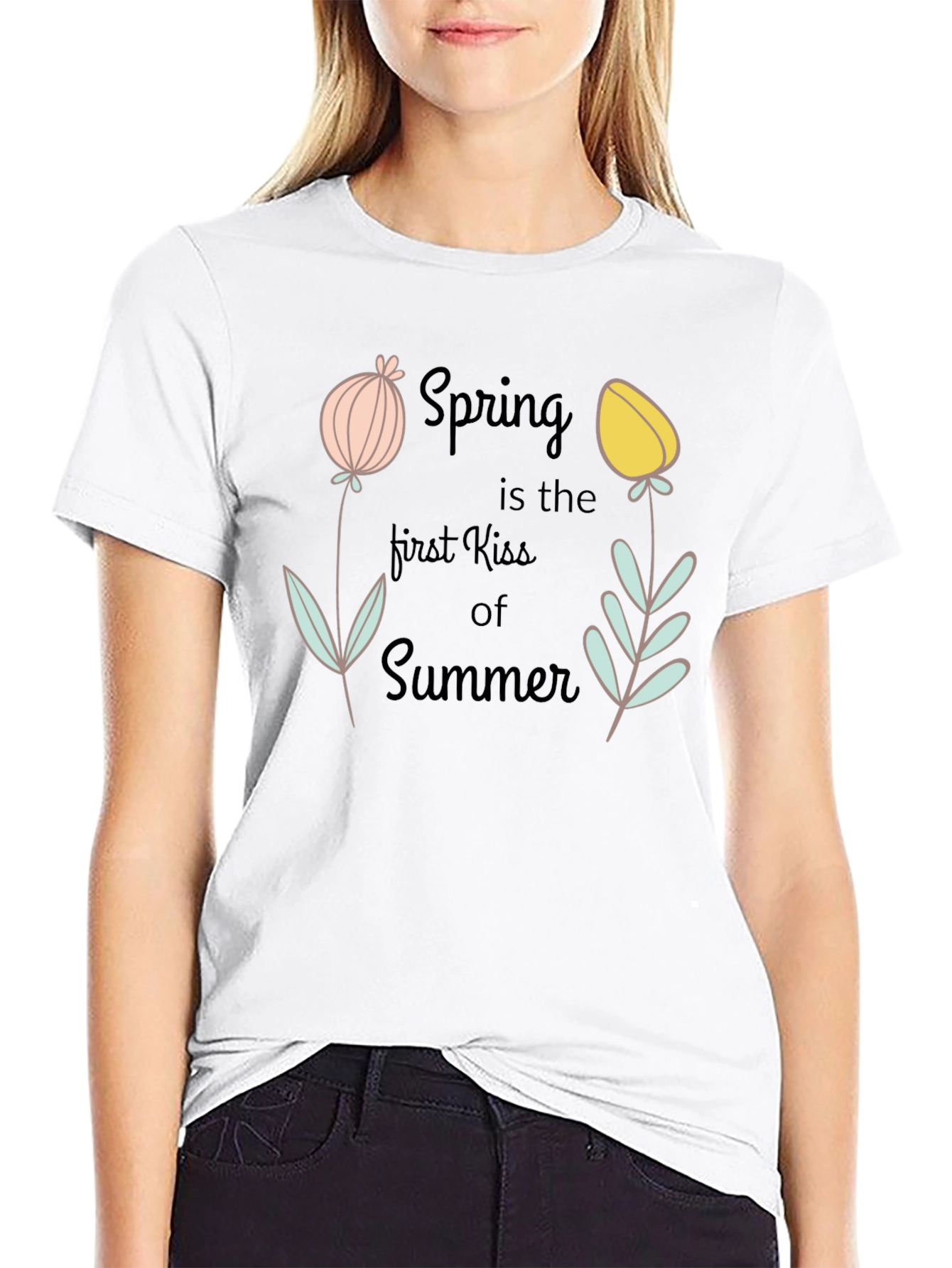 Spring Kiss Summer Graphic T-Shirt