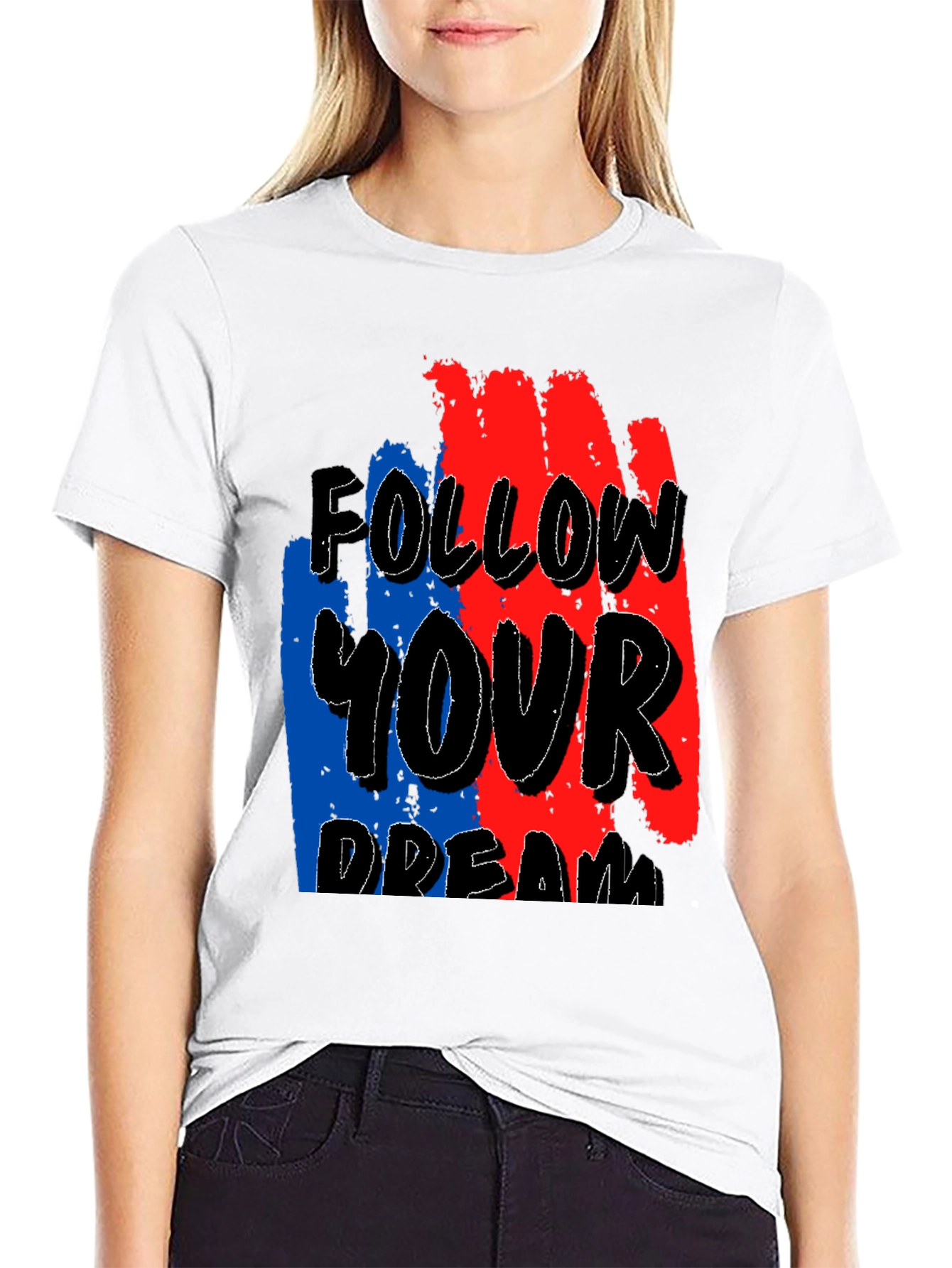 Follow Your Dream Graphic T-Shirt - Black