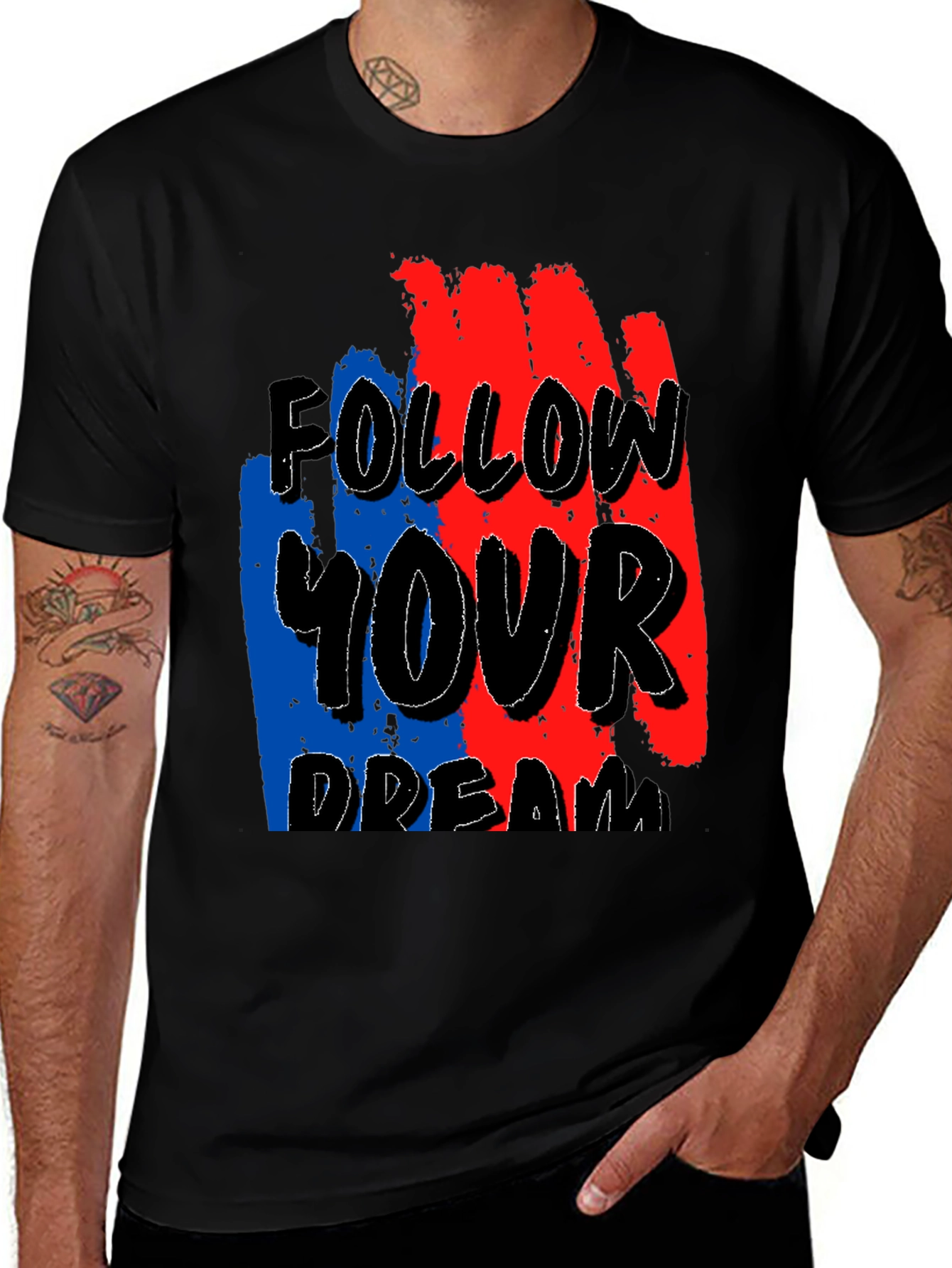 Follow Your Dream Graphic T-Shirt - Black