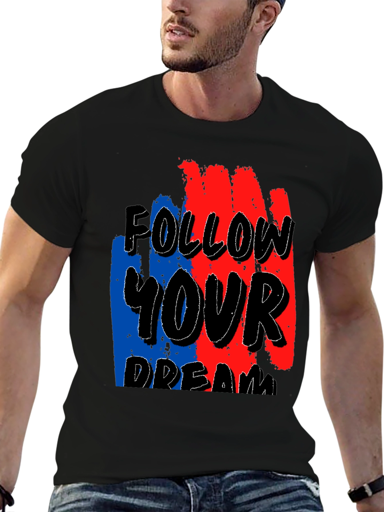 Follow Your Dream Graphic T-Shirt - Black
