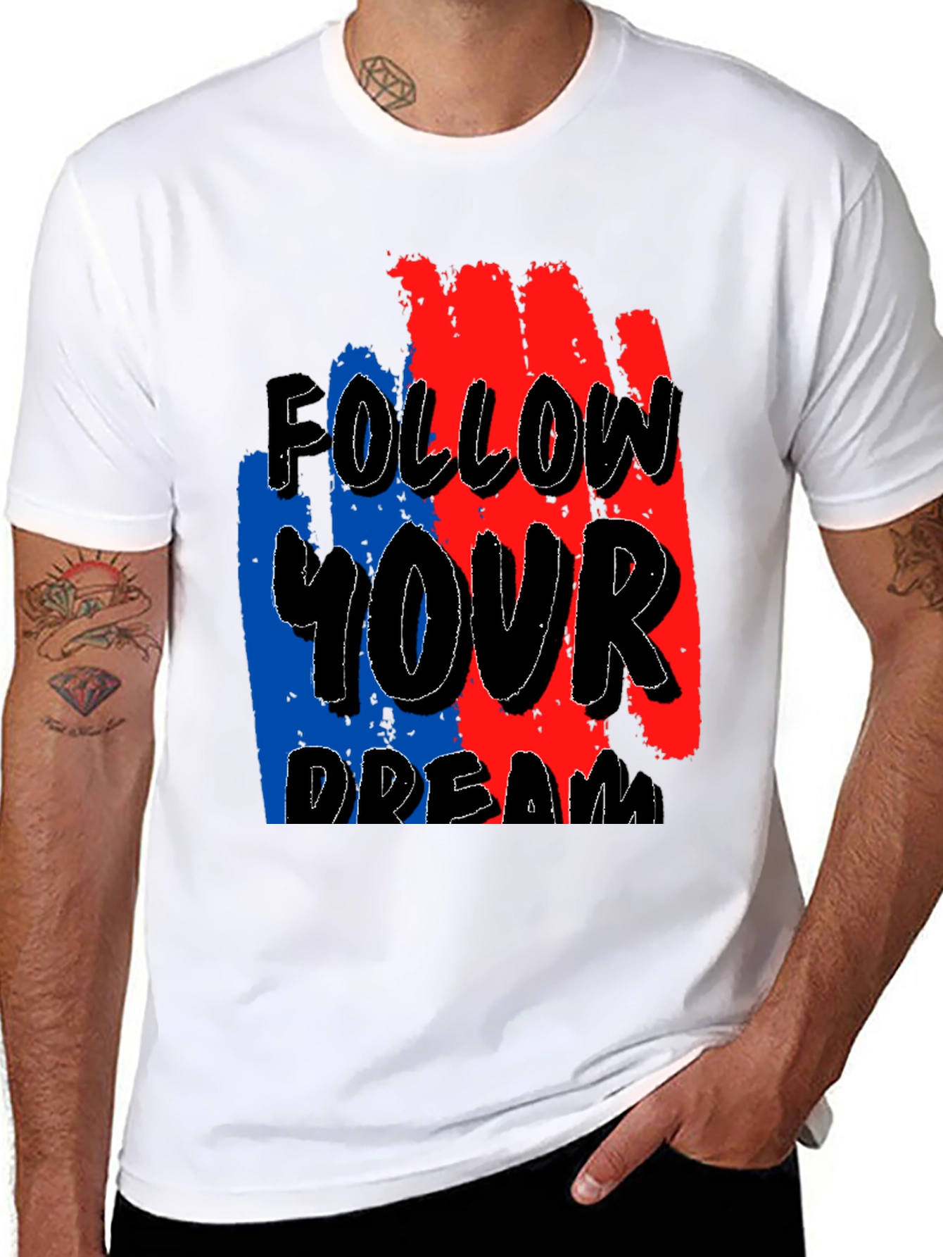 Follow Your Dream Graphic T-Shirt - Black