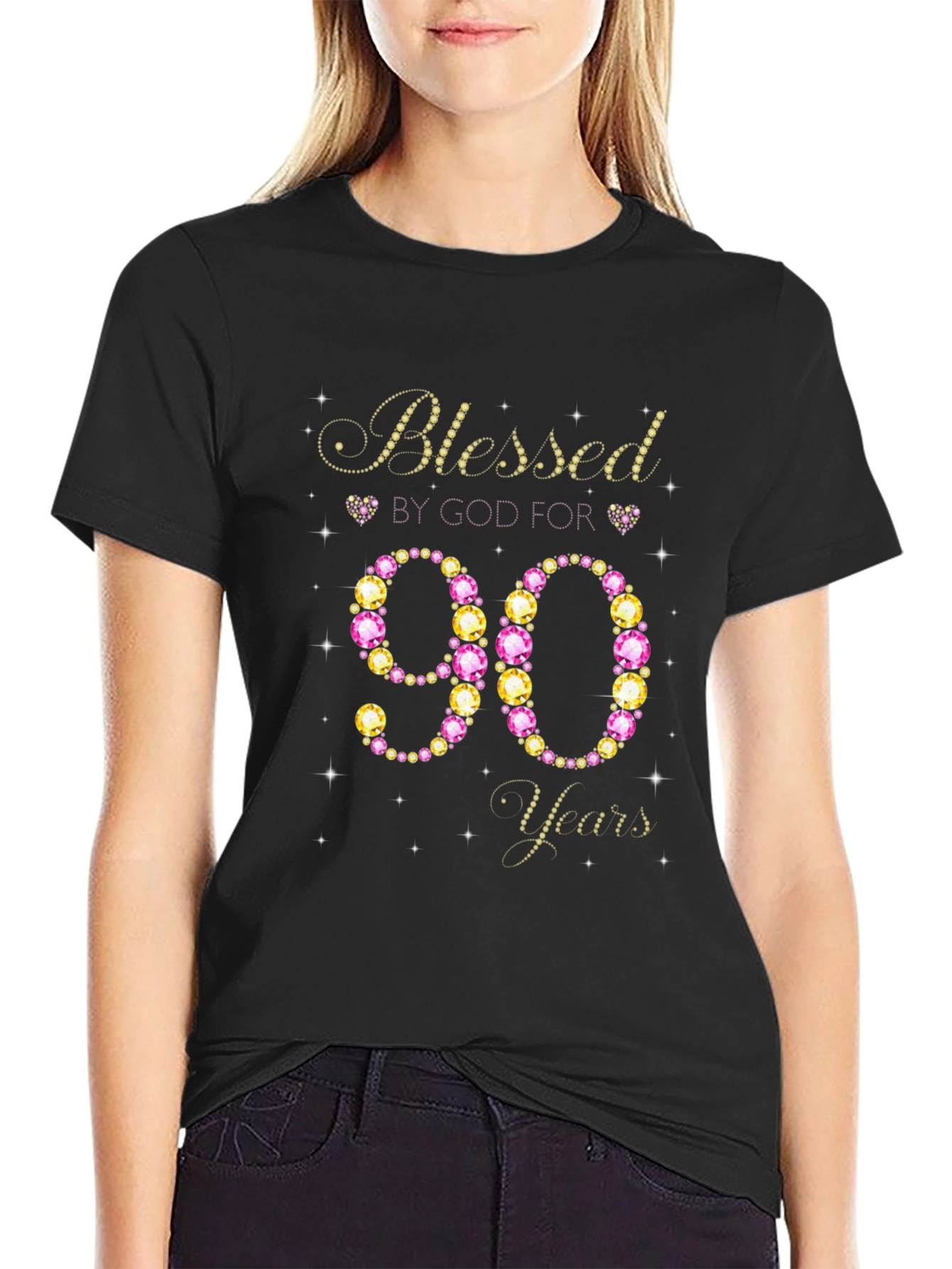 Blessed by God for 90 Years Birthday T-Shirt