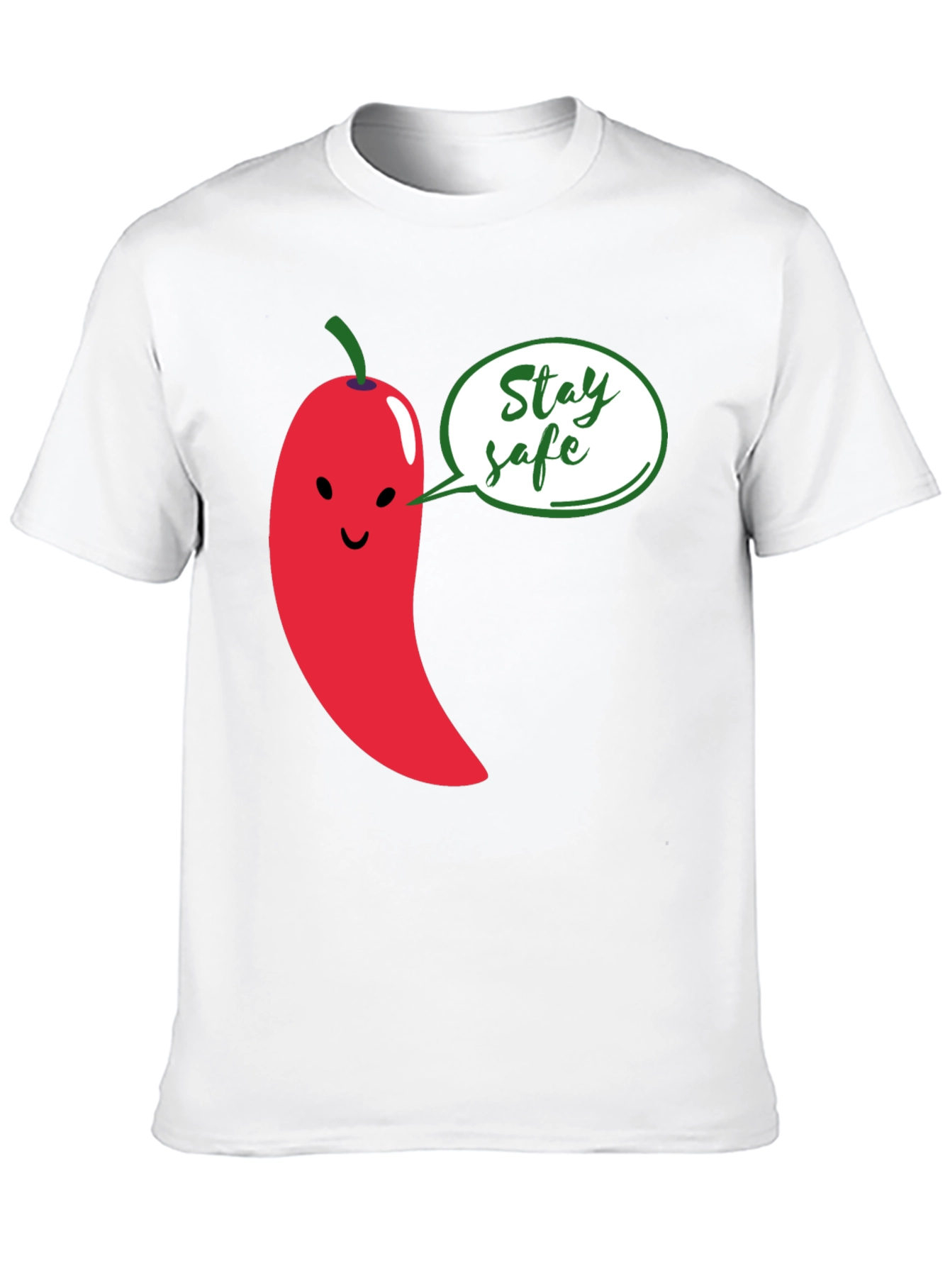 Stay Safe Pepper Graphic Tee - Unisex Black T-Shirt