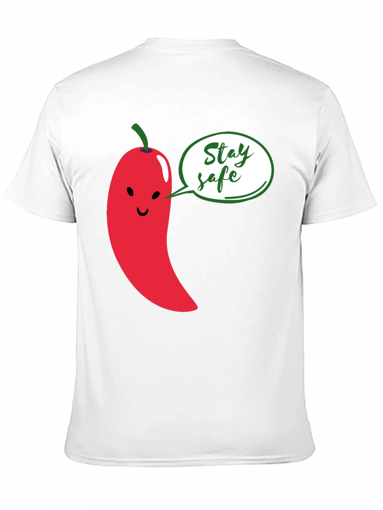 Stay Safe Pepper Graphic Tee - Unisex Black T-Shirt