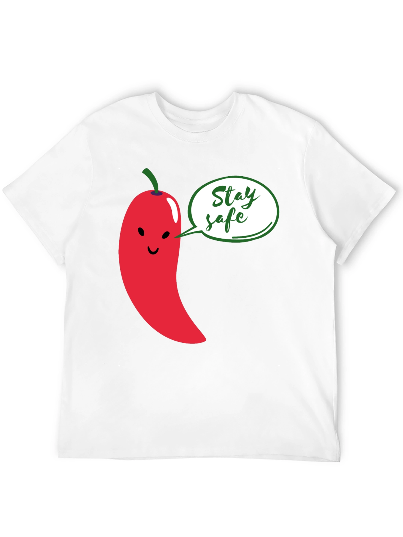 Stay Safe Pepper Graphic Tee - Unisex Black T-Shirt