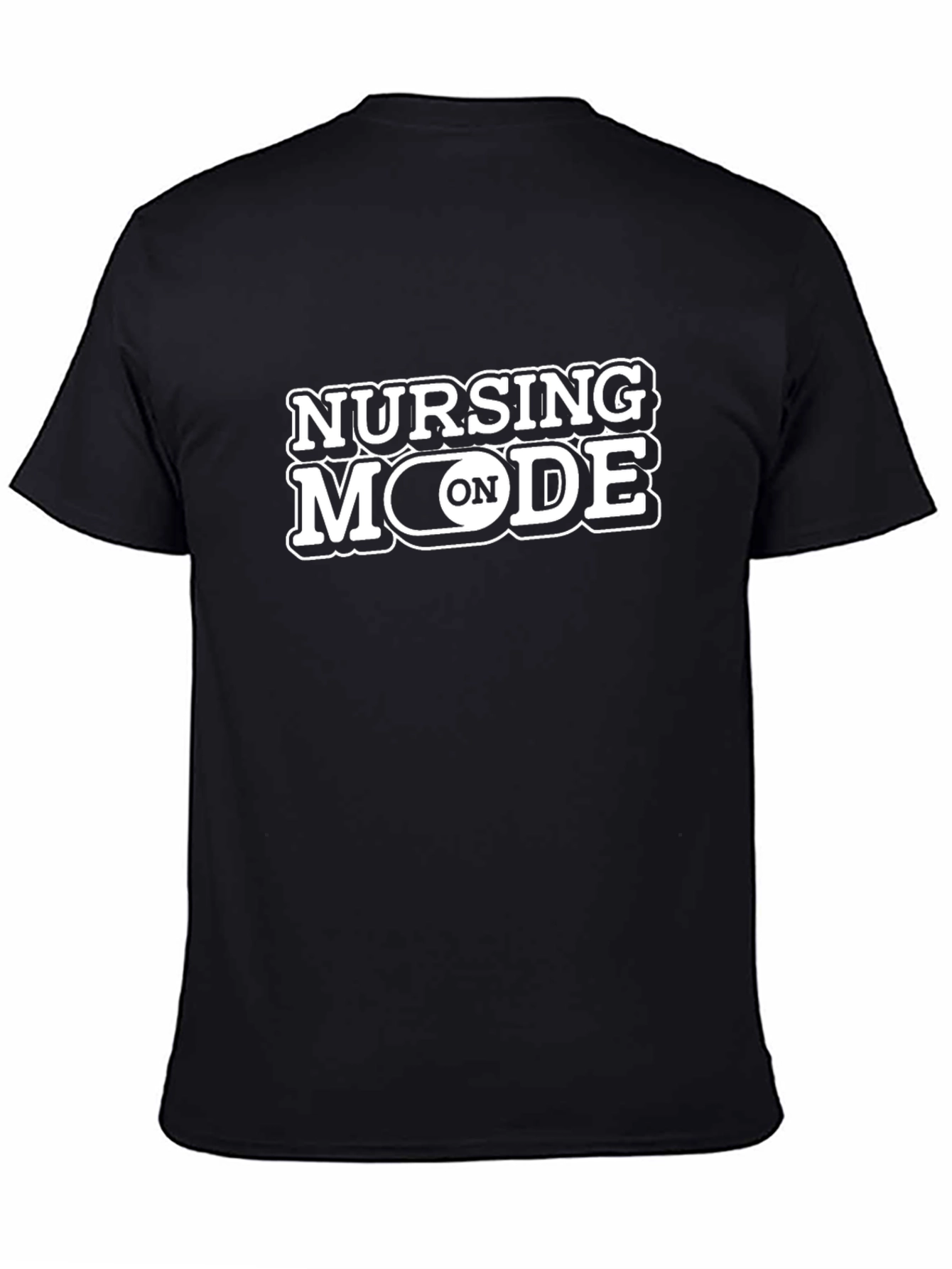 Nursing Mode On Graphic T-Shirt - Black