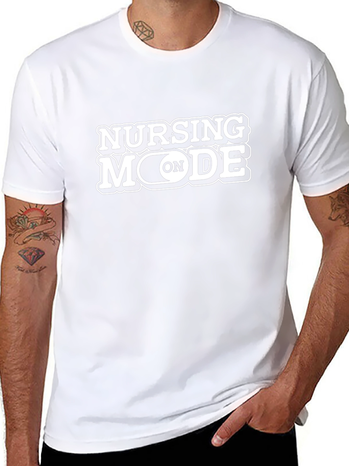 Nursing Mode On Graphic T-Shirt - Black