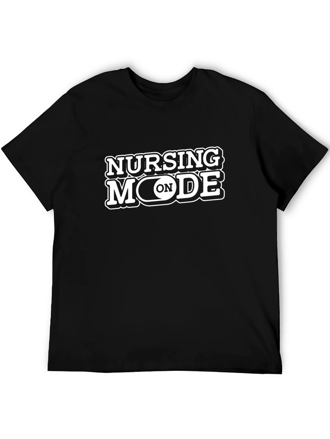 Nursing Mode On Graphic T-Shirt - Black