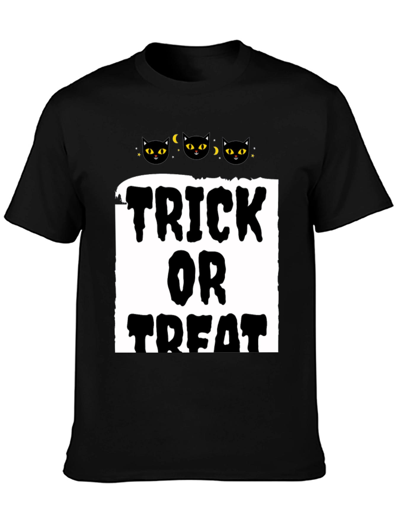 Halloween Trick or Treat Black Cat T-Shirt