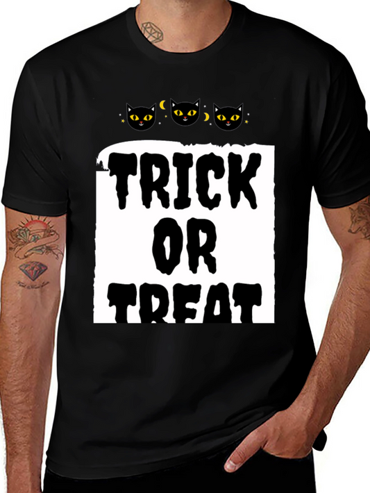 Halloween Trick or Treat Black Cat T-Shirt