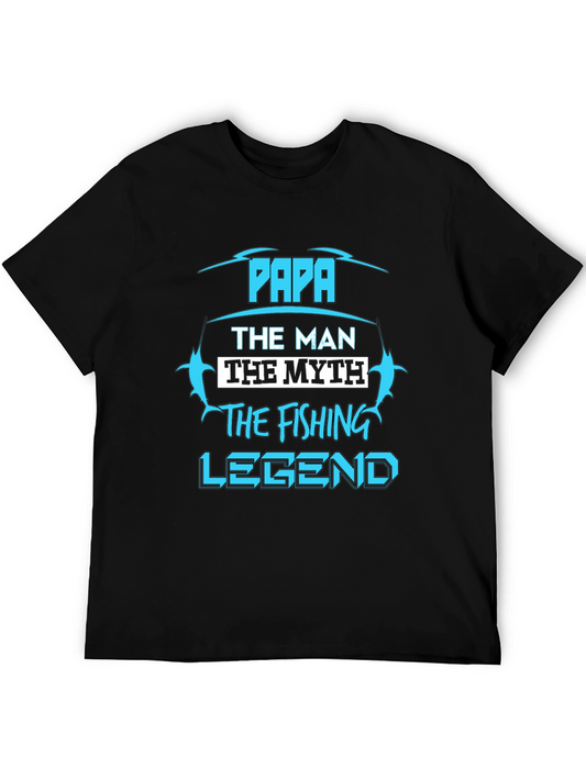 Papa Fishing Legend Graphic Tee - Gift for Dad