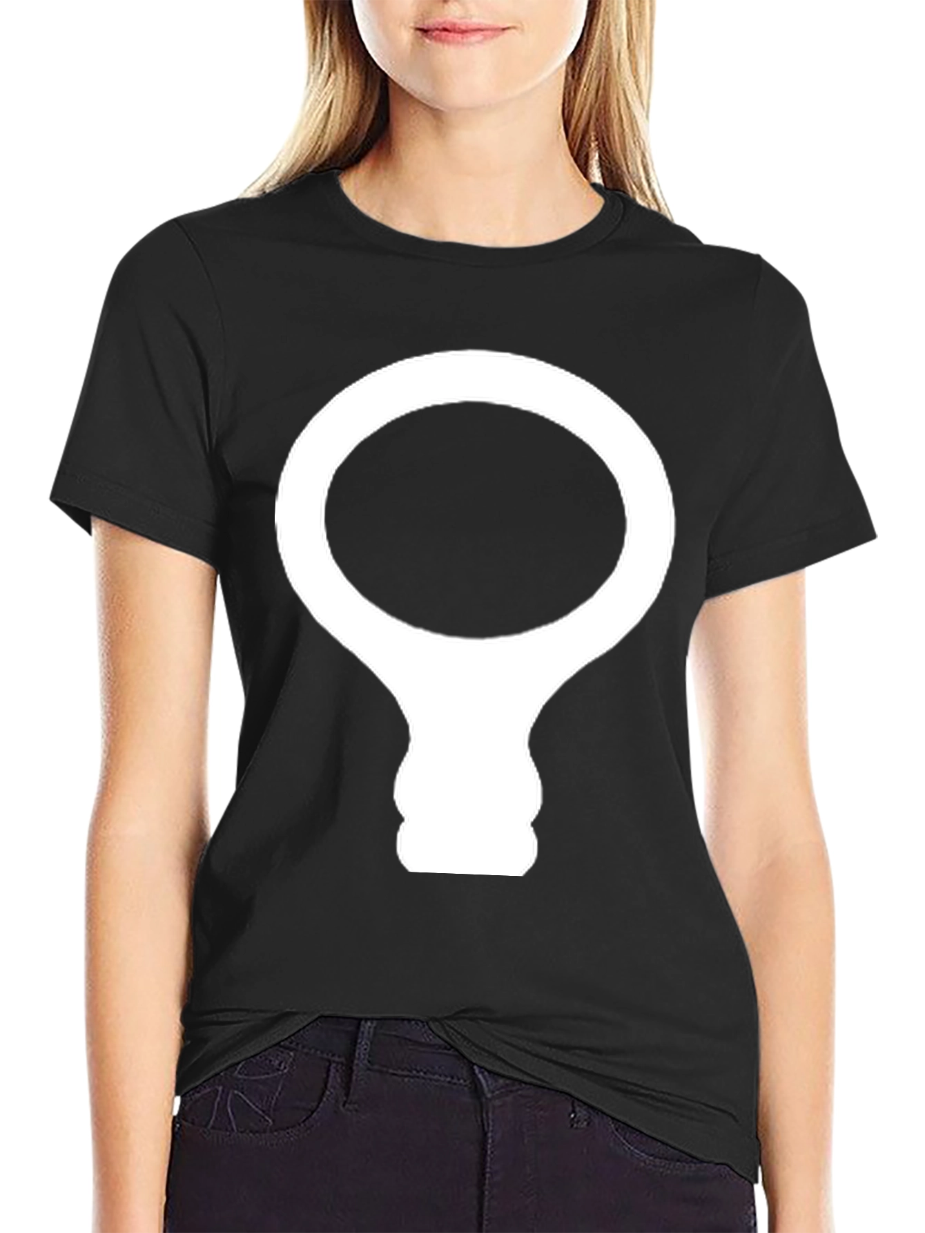 Modern Lamp Graphic T-Shirt - Black