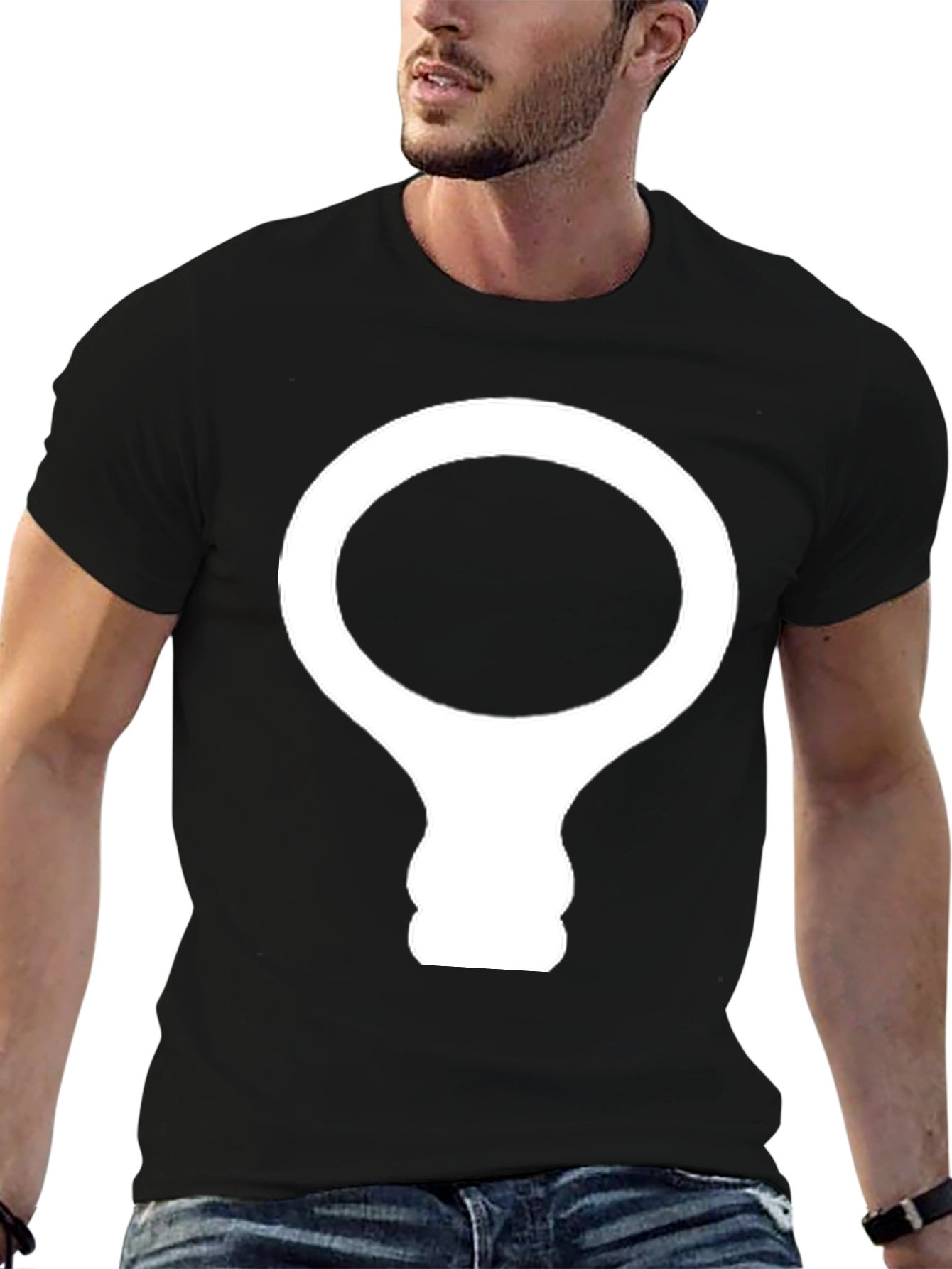 Modern Lamp Graphic T-Shirt - Black