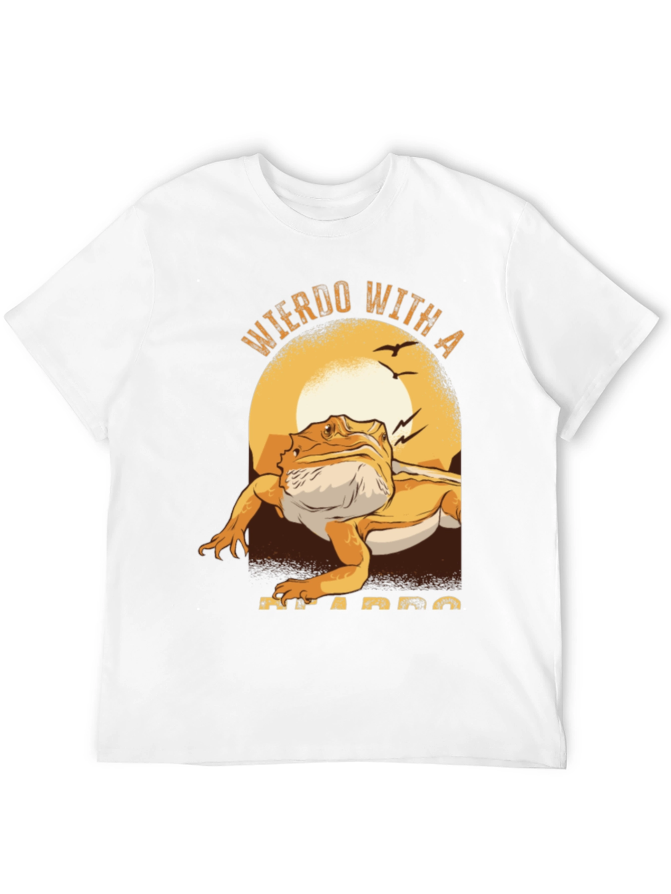Weirdo with a Beardo T-Shirt Funny Lizard Tee