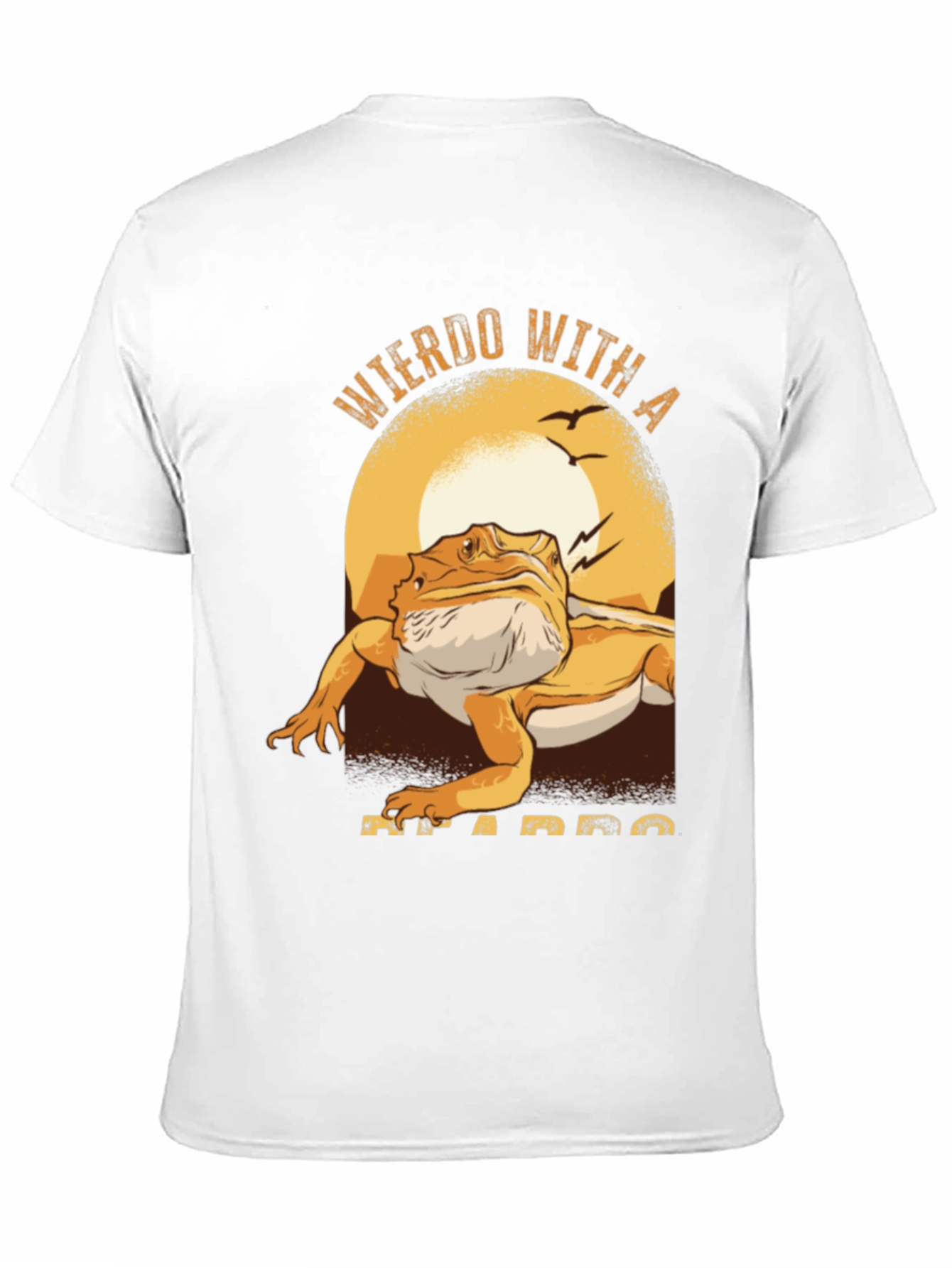 Weirdo with a Beardo T-Shirt Funny Lizard Tee