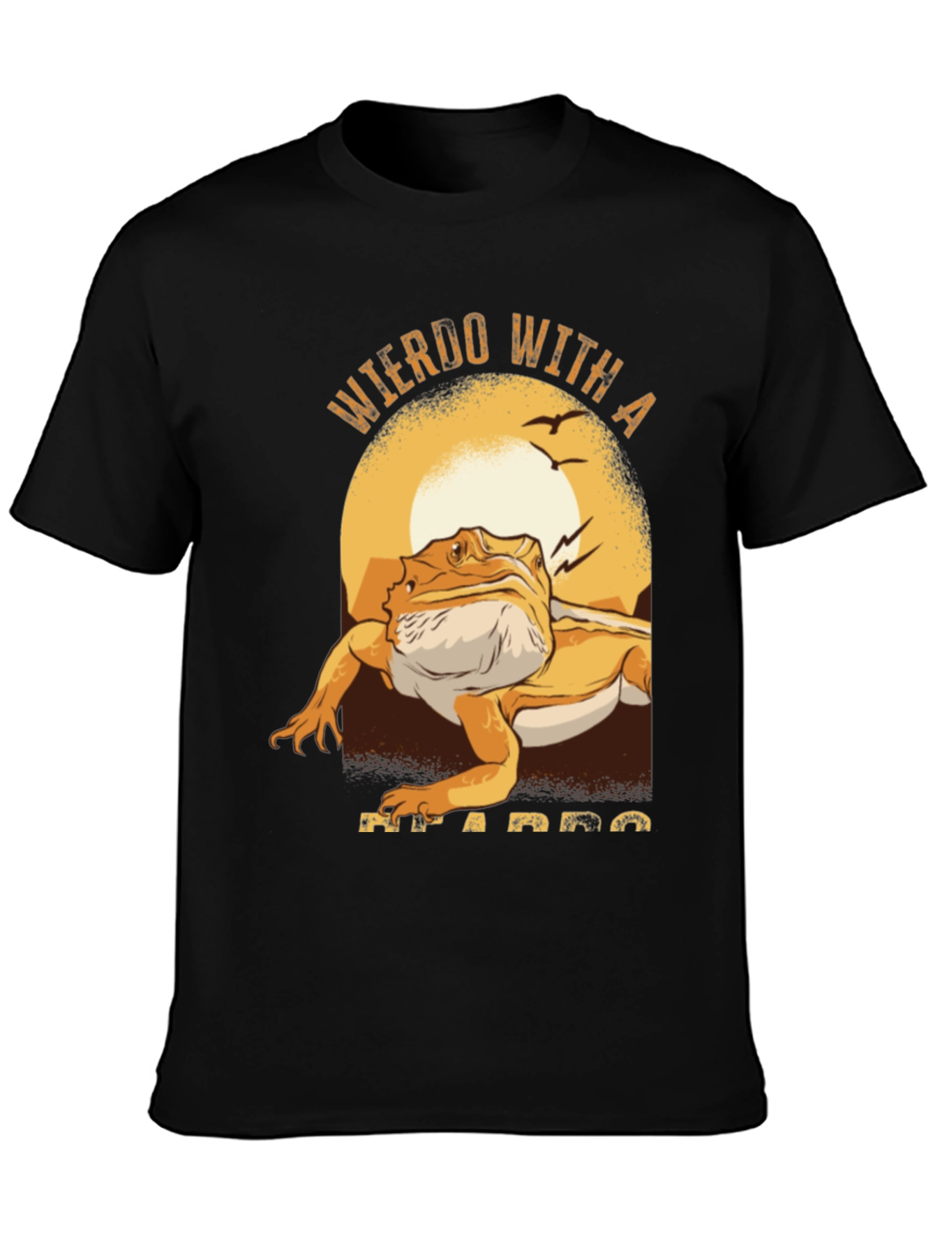 Weirdo with a Beardo T-Shirt Funny Lizard Tee
