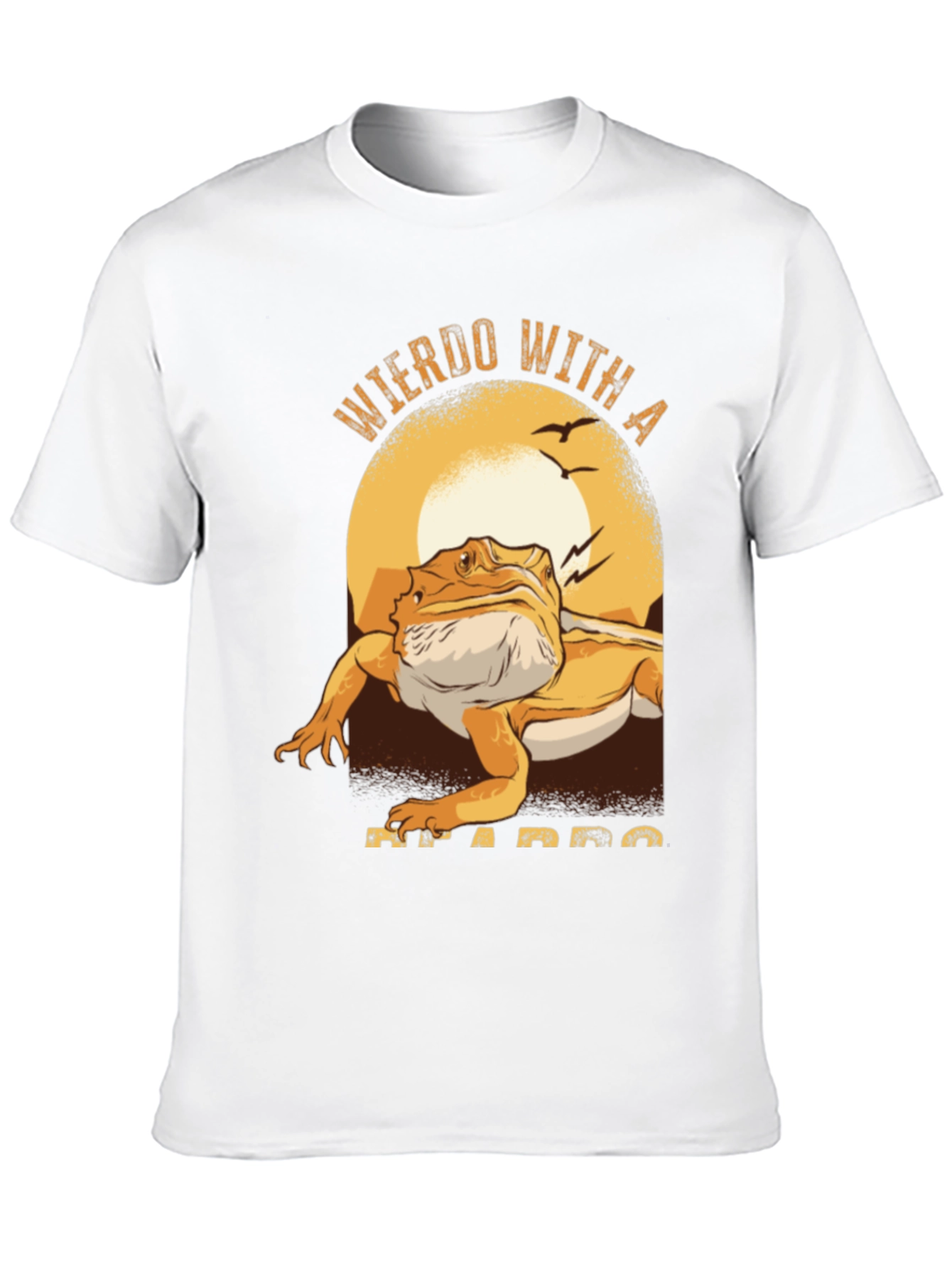 Weirdo with a Beardo T-Shirt Funny Lizard Tee