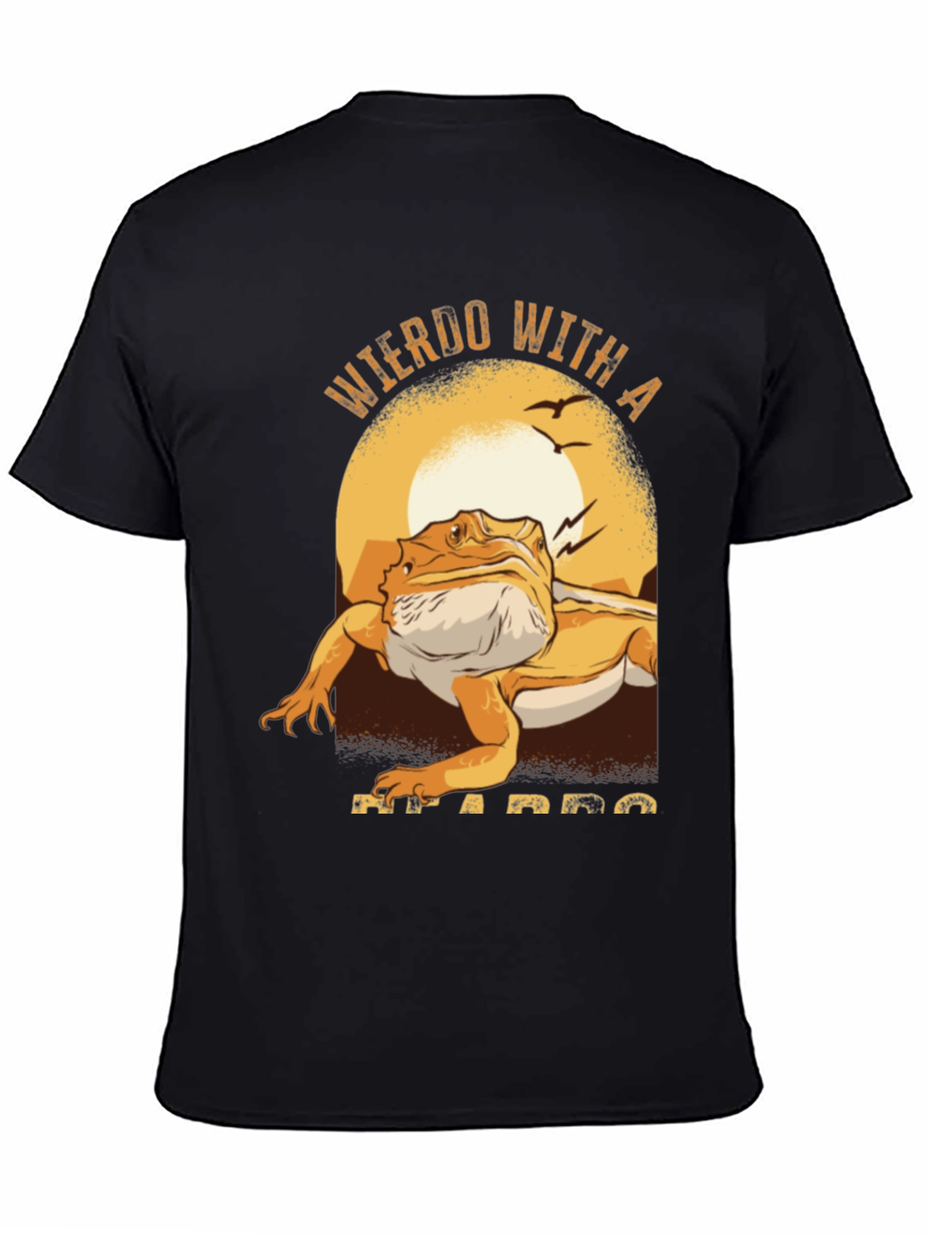 Weirdo with a Beardo T-Shirt Funny Lizard Tee