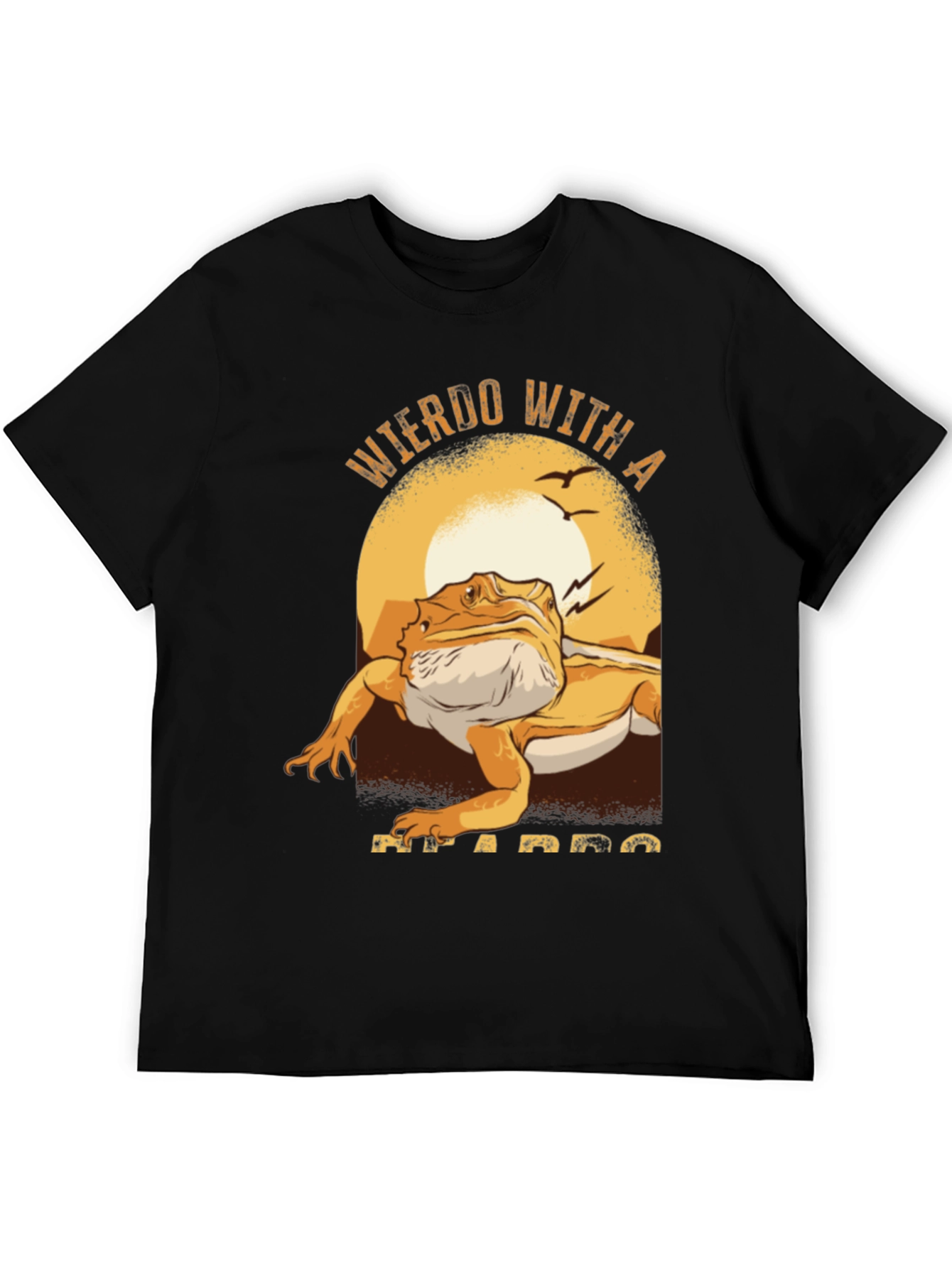 Weirdo with a Beardo T-Shirt Funny Lizard Tee