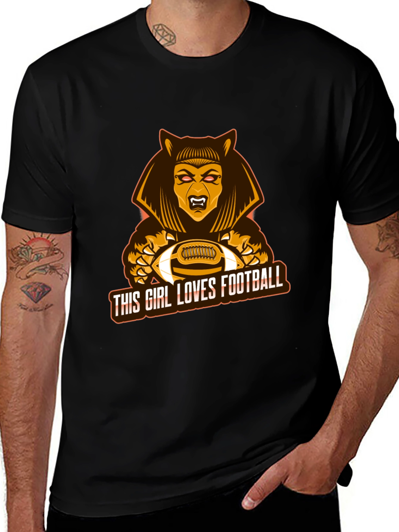 This Girl Loves Football T-Shirt - Unique Design
