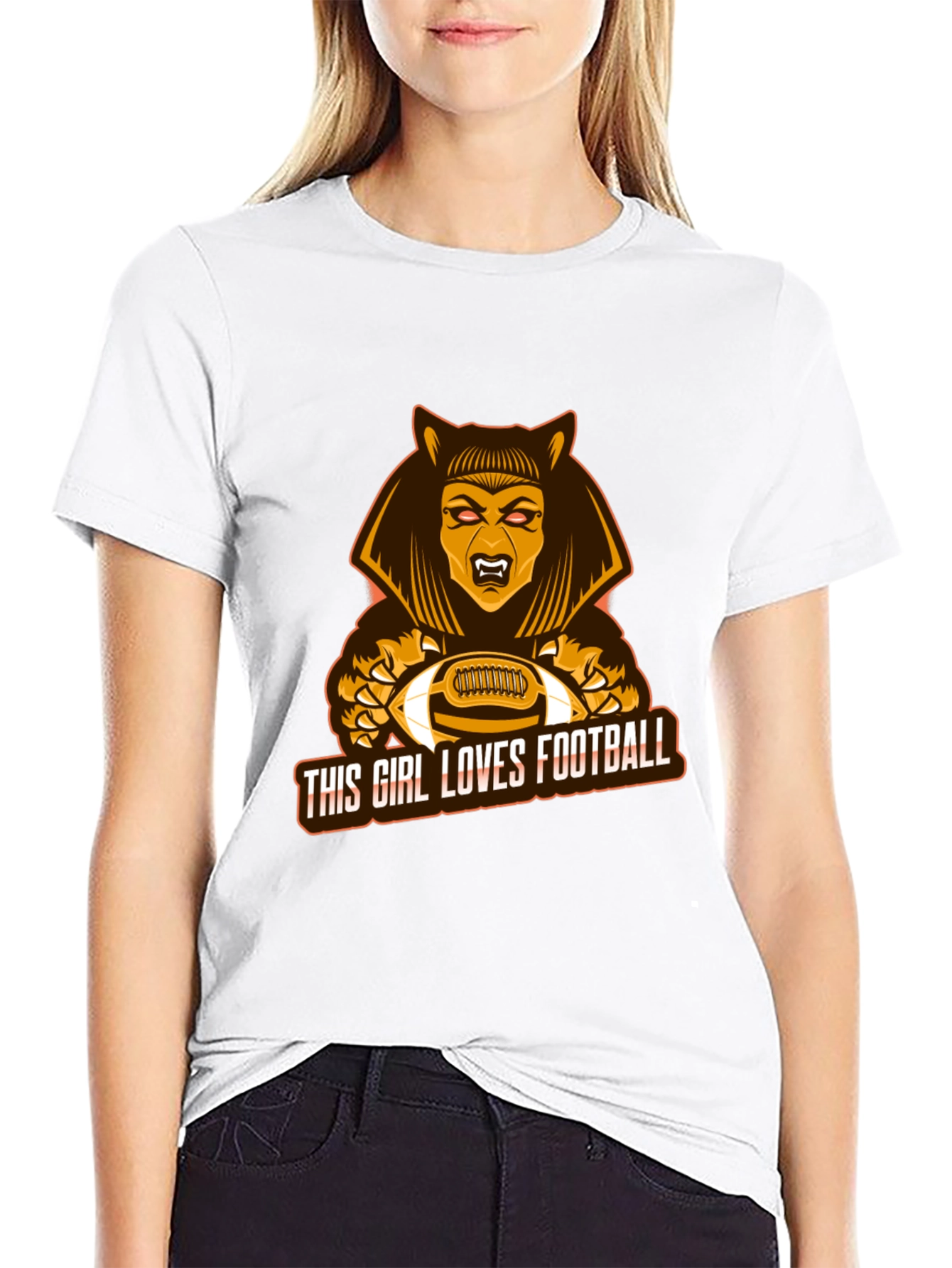 This Girl Loves Football T-Shirt - Unique Design