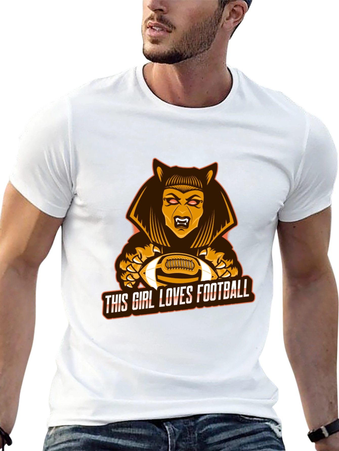 This Girl Loves Football T-Shirt - Unique Design