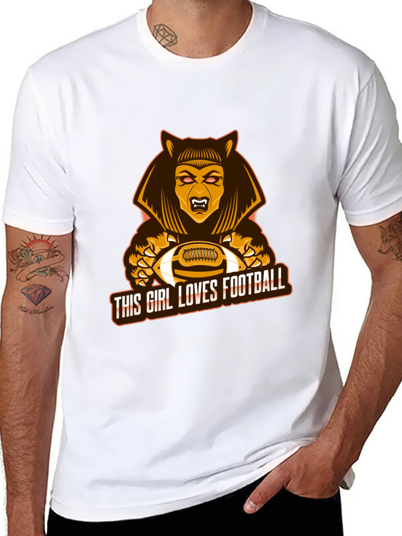 This Girl Loves Football T-Shirt - Unique Design