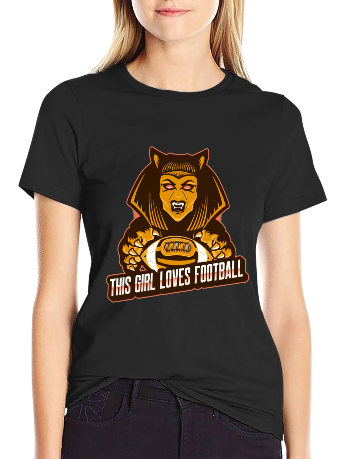 This Girl Loves Football T-Shirt - Unique Design