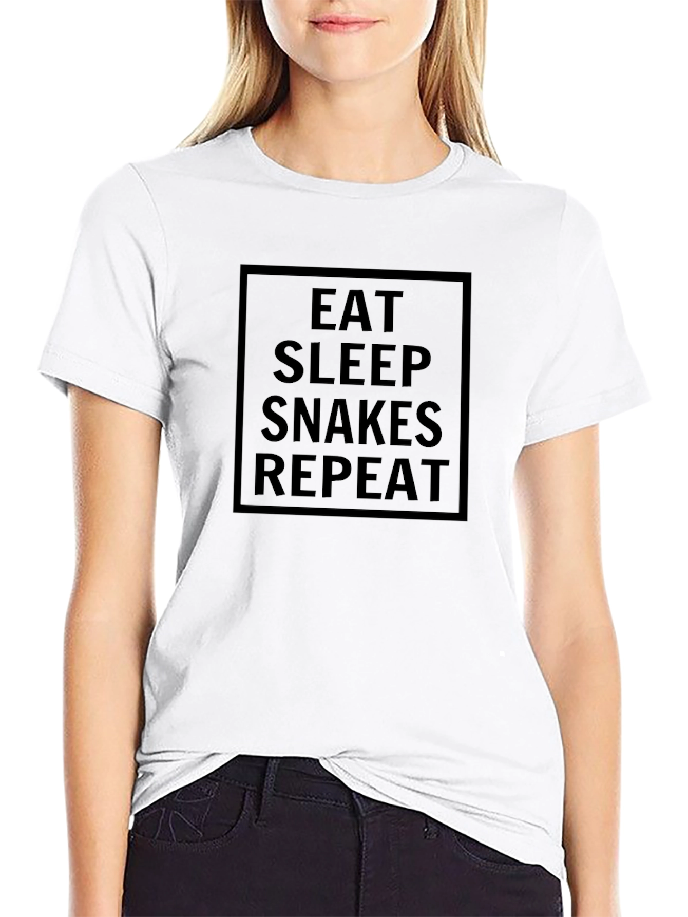 Eat Sleep Snakes Repeat Black T-Shirt
