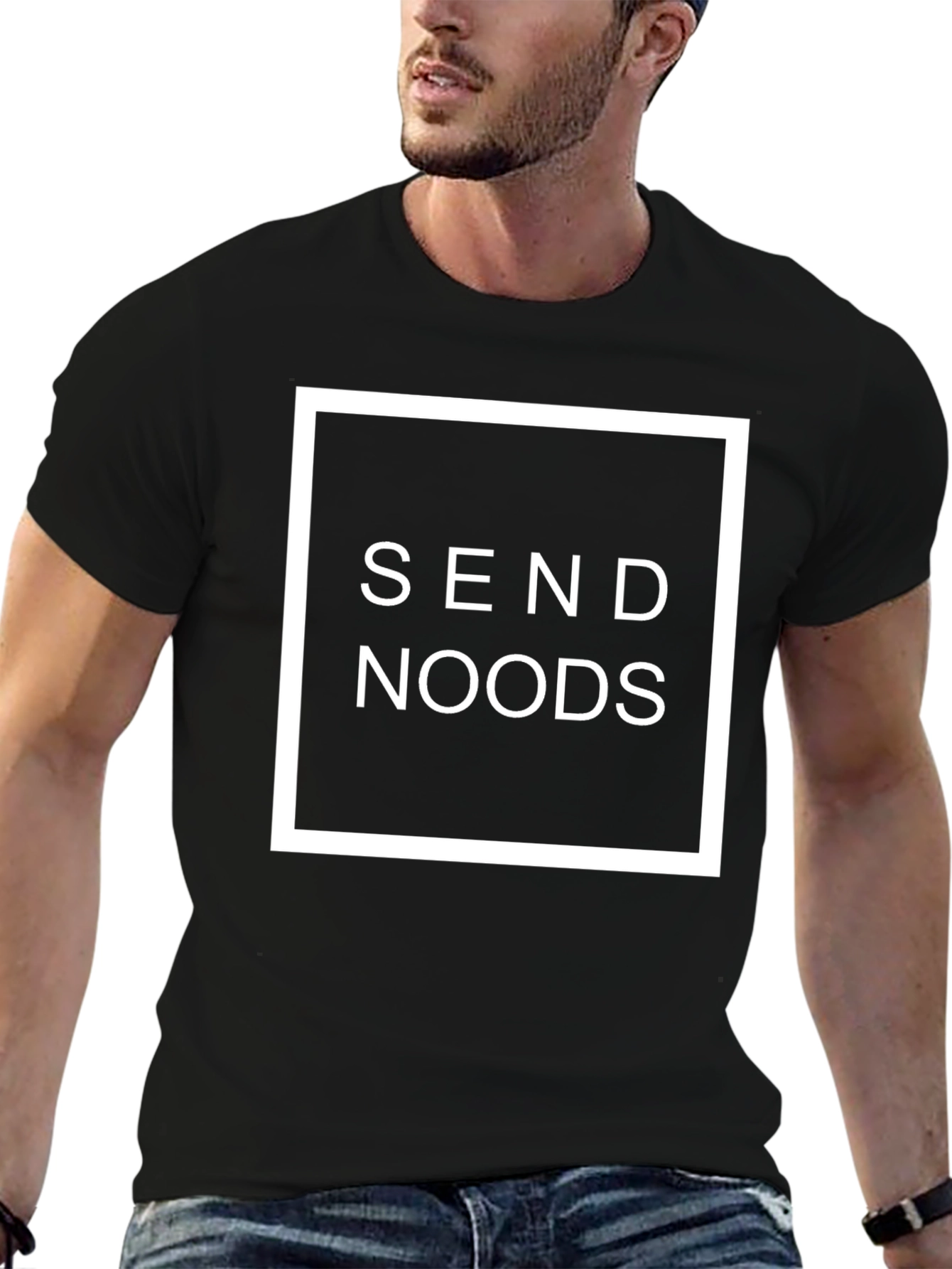 Send Noods Graphic Tee - Trendy Black T-Shirt