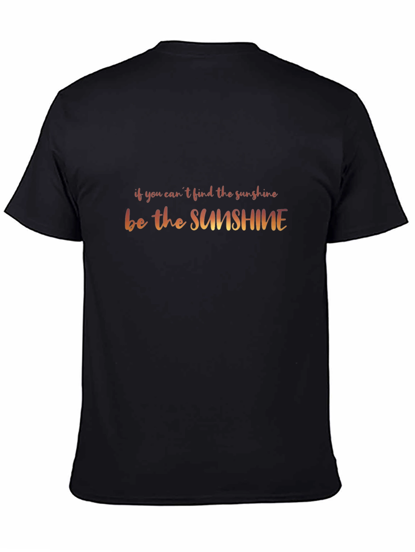 Sunshine Graphic Black T-Shirt - Inspirational Quote Tee