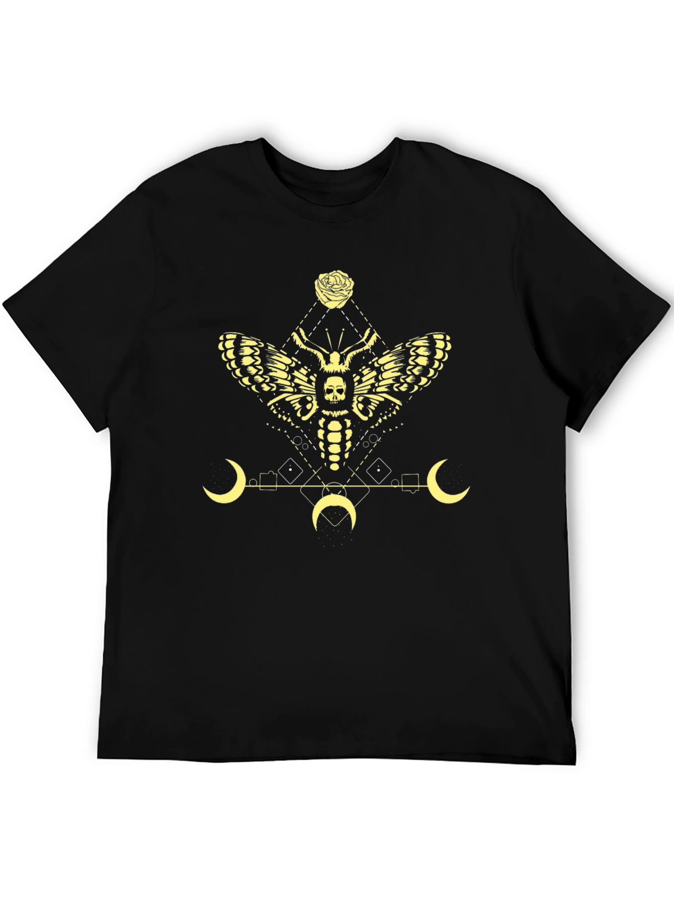 Gothic Moth Skull Graphic Tee