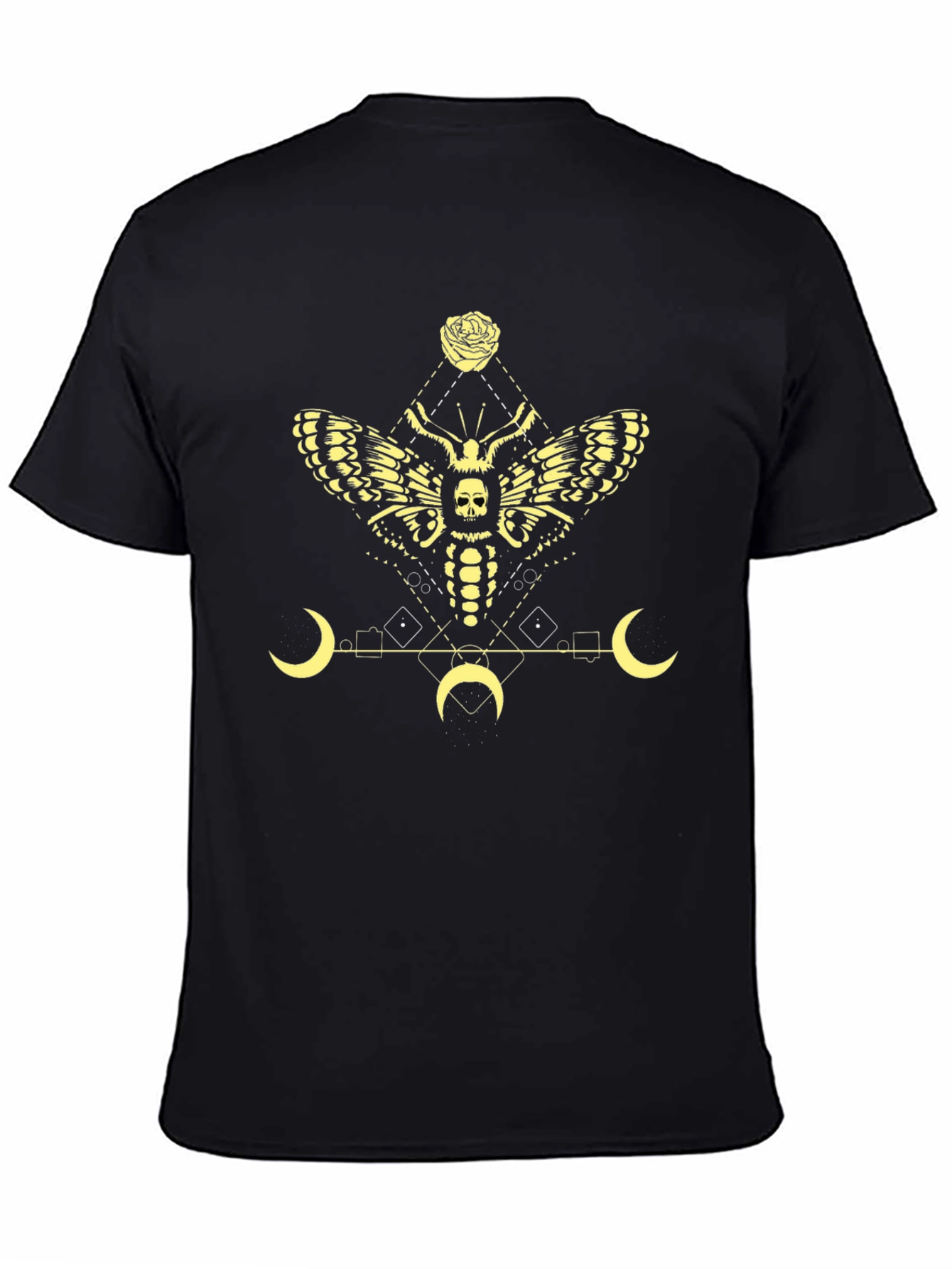 Gothic Moth Skull Graphic Tee