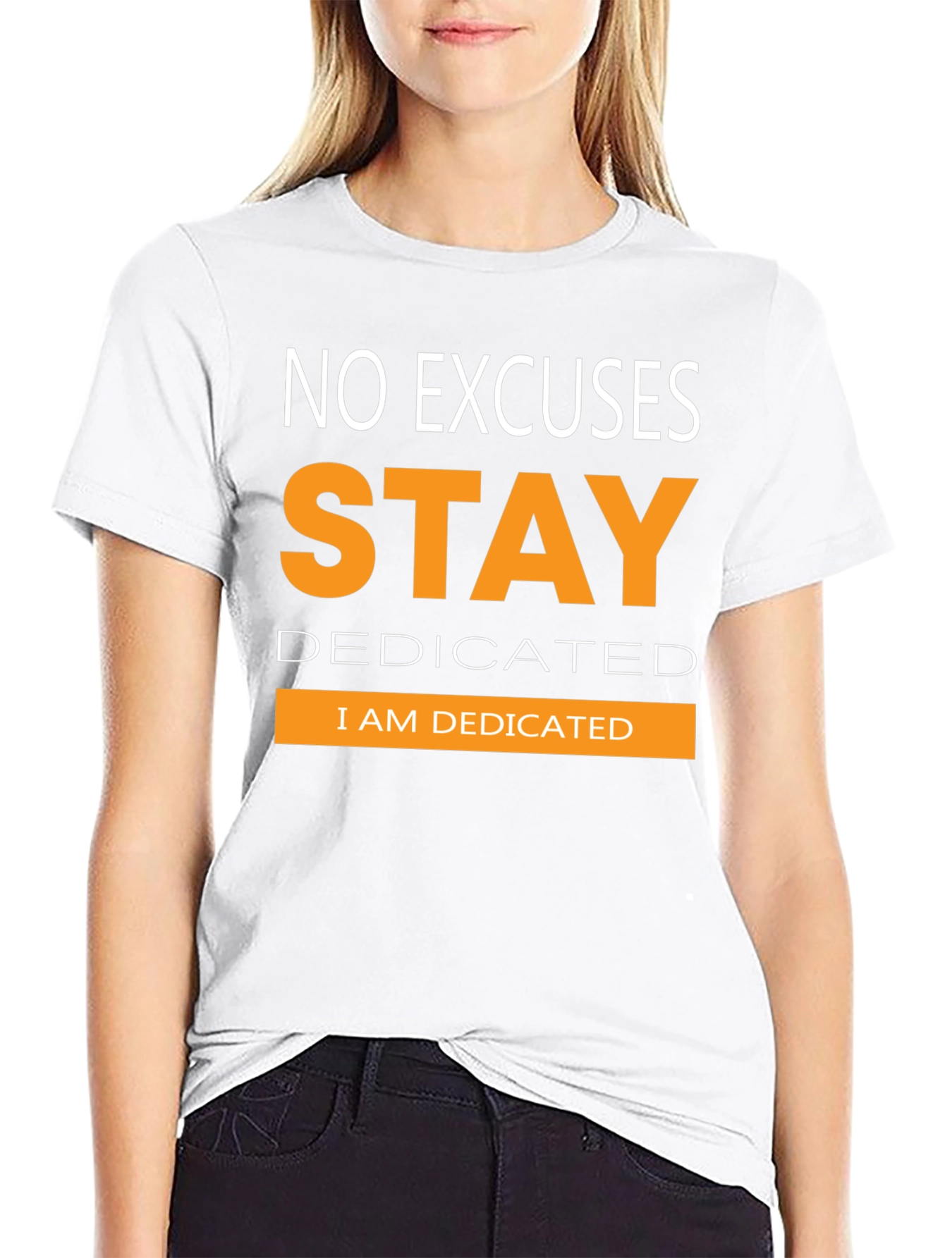 Stay Dedicated Graphic T-Shirt - Motivational Tee