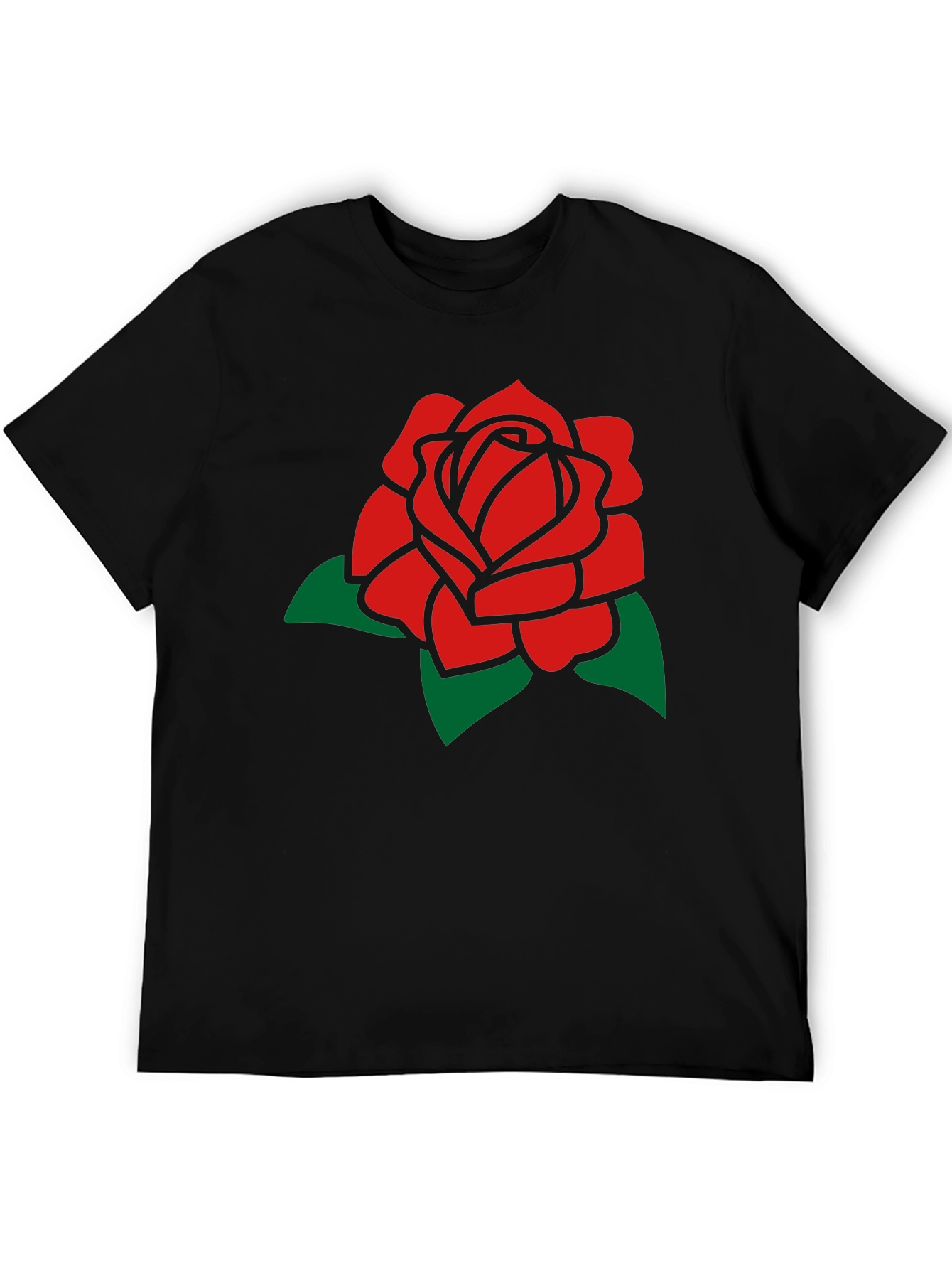 Rose Graphic T-Shirt - Black