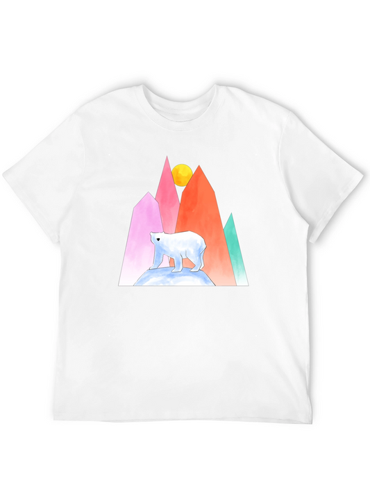 Watercolor Polar Bear Mountain Graphic Tee