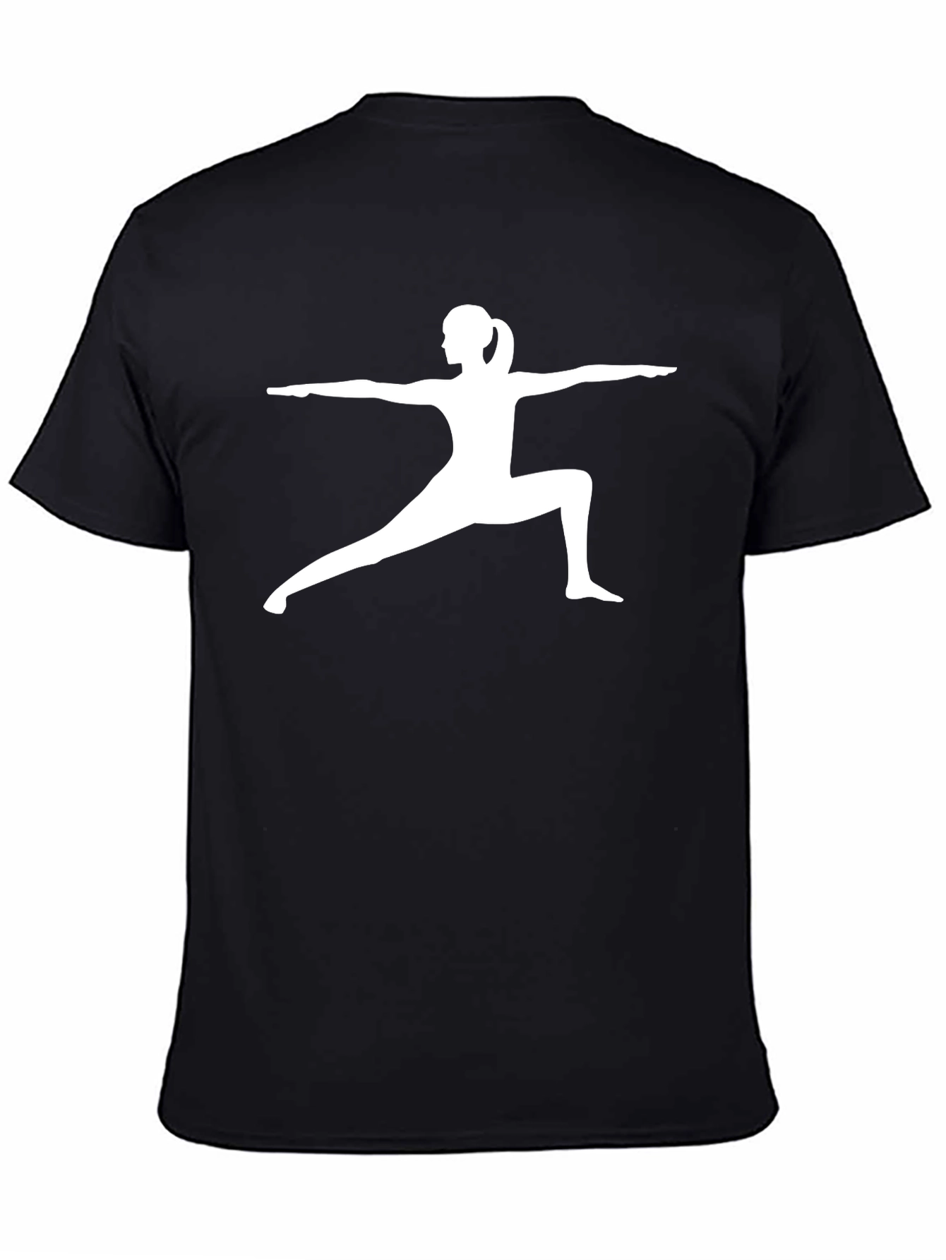 Yoga Warrior Pose Black T-Shirt