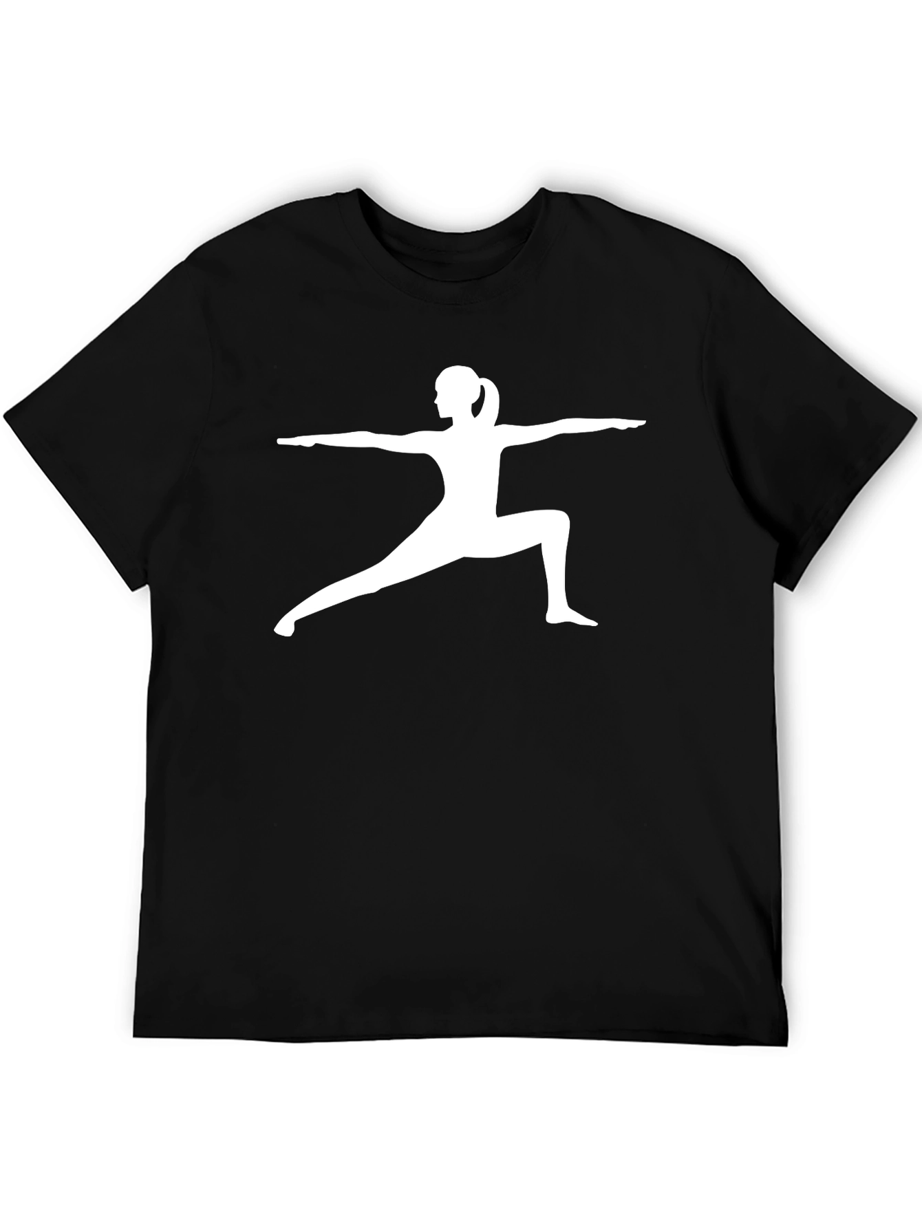 Yoga Warrior Pose Black T-Shirt