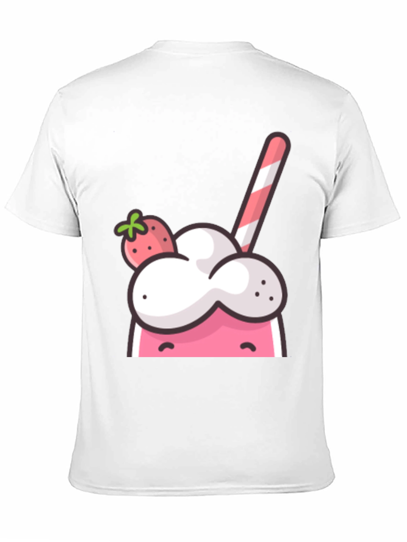 Strawberry Milkshake Graphic Tee - Cool Cartoon Design